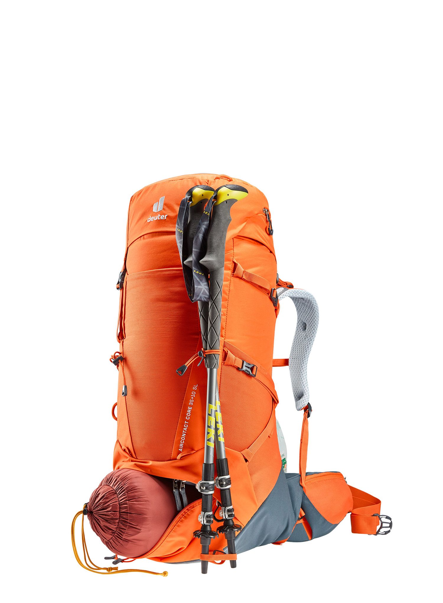 Ženski trekking ruksak Deuter Aircontact Core 35+10 SL - paprika/graphite