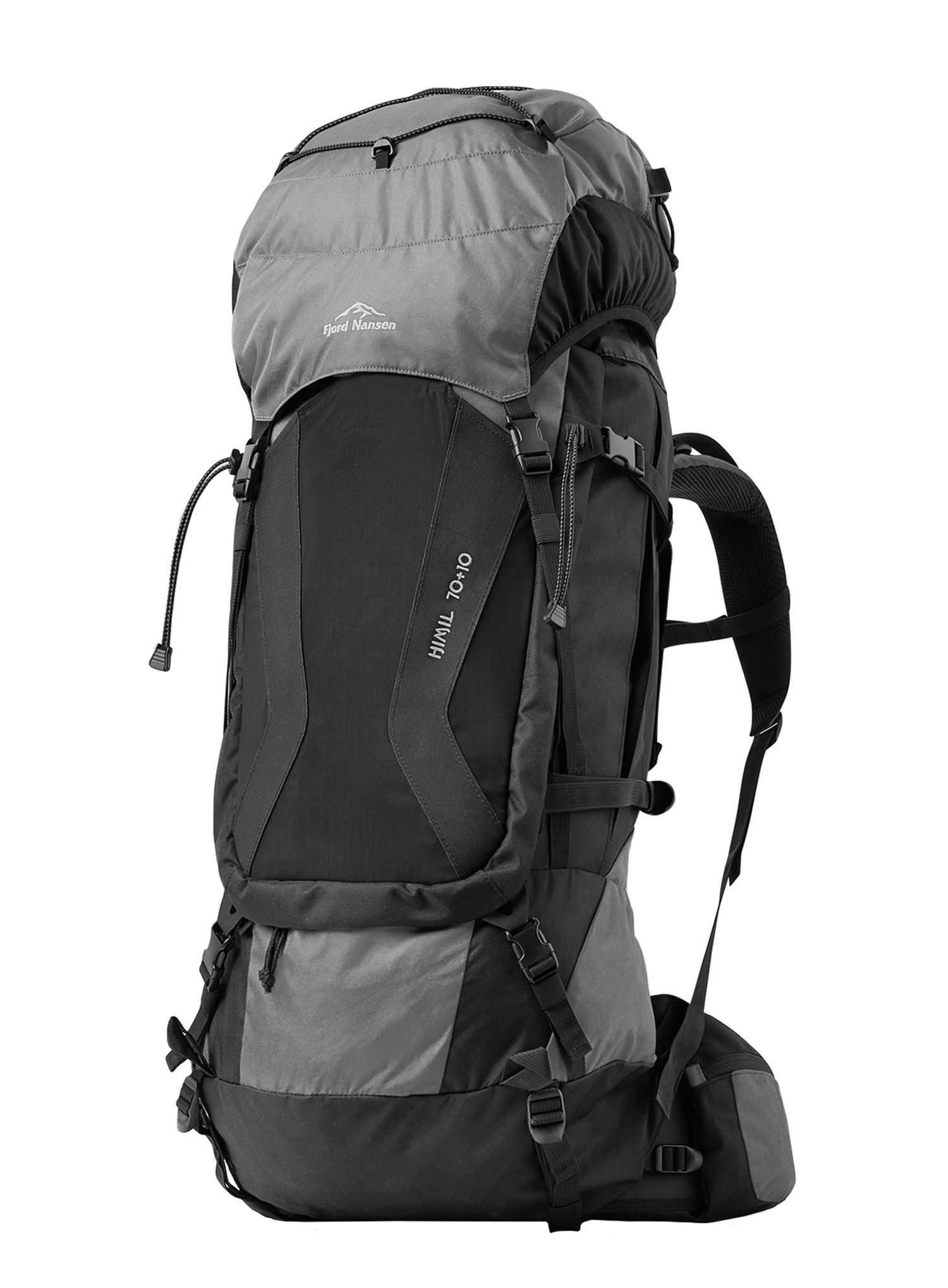 Trekking ruksak Fjord Nansen Himil 70+10 Solid - black/graphite
