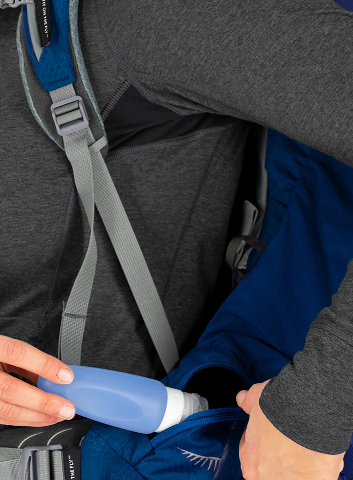 Ženski trekking ruksak Osprey Ariel 55 - ceramic blue