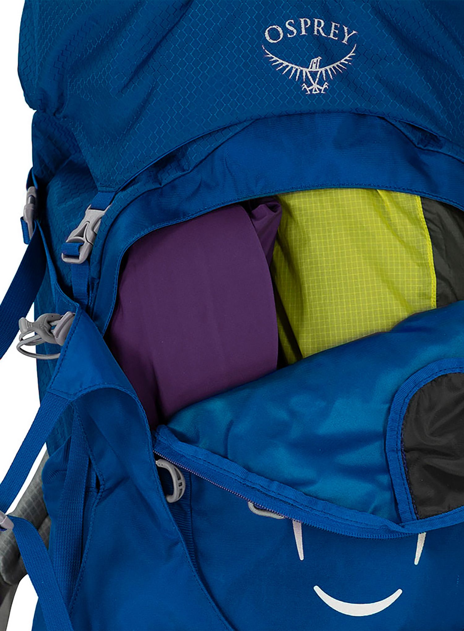 Ženski trekking ruksak Osprey Ariel 55 - ceramic blue