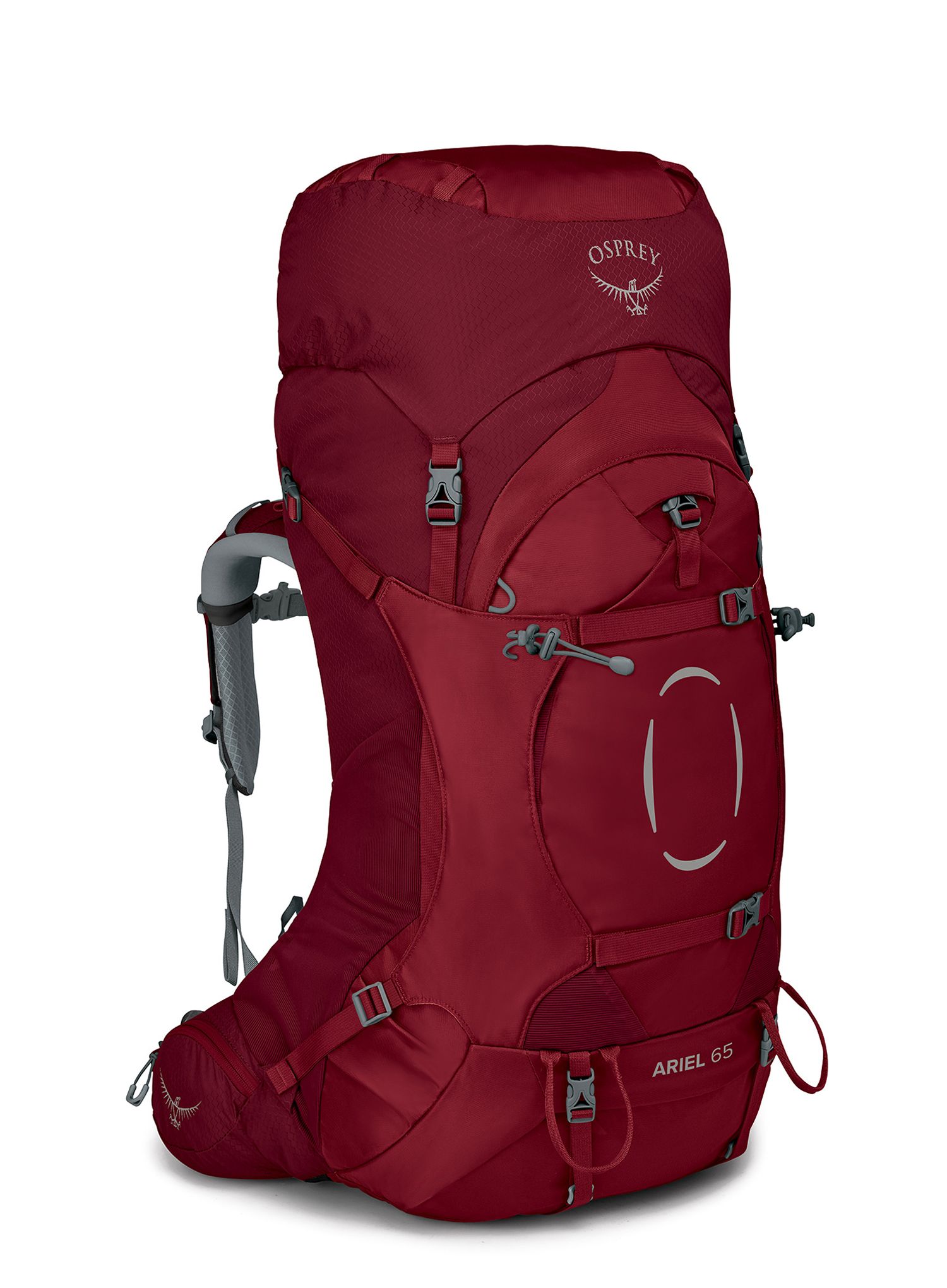Ženski trekking ruksak Osprey Ariel 65 - claret red