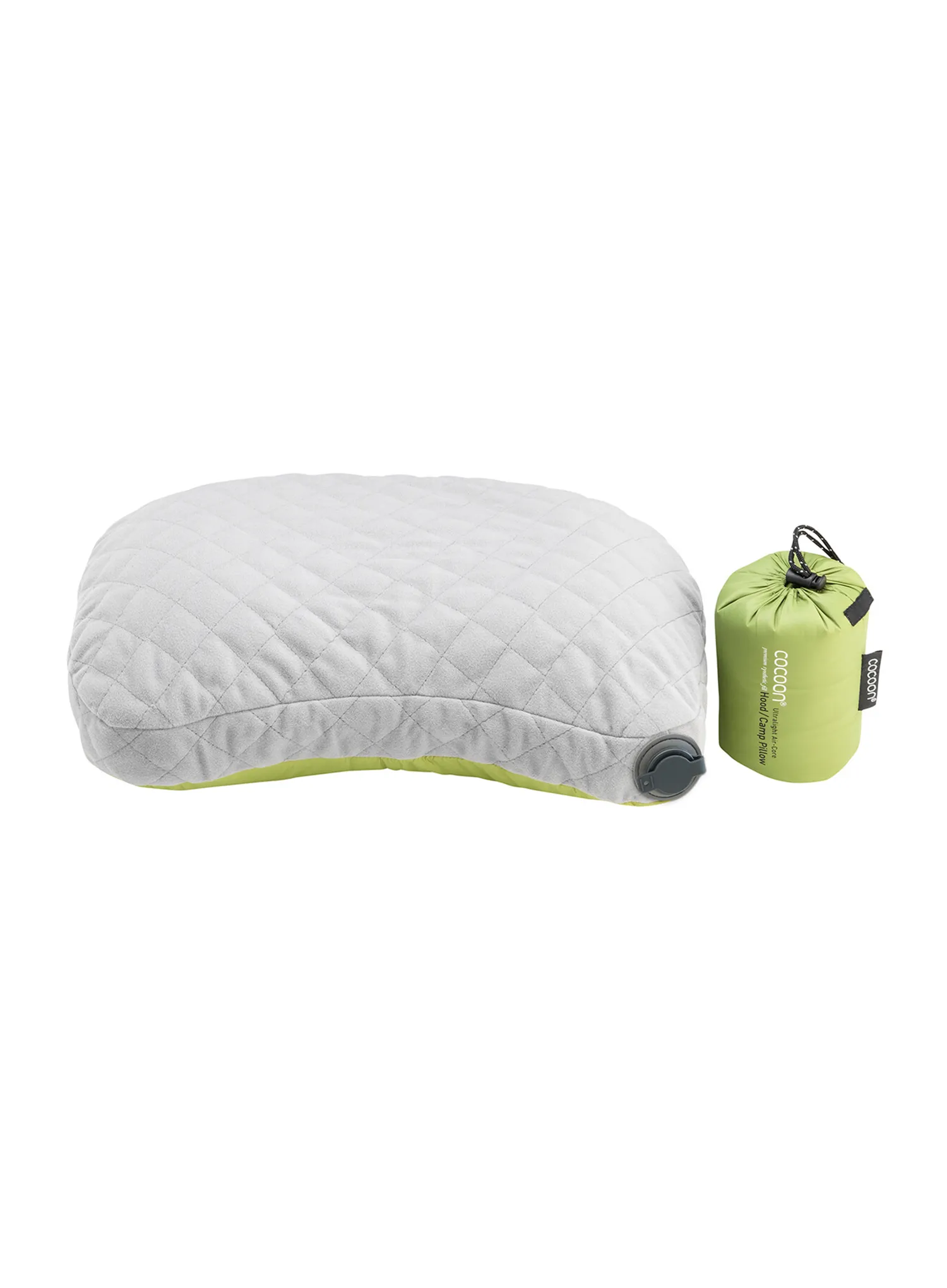 Jastuk na napuhavanje Cocoon Air-Core Hood/Camp Pillow - wasabi/grey