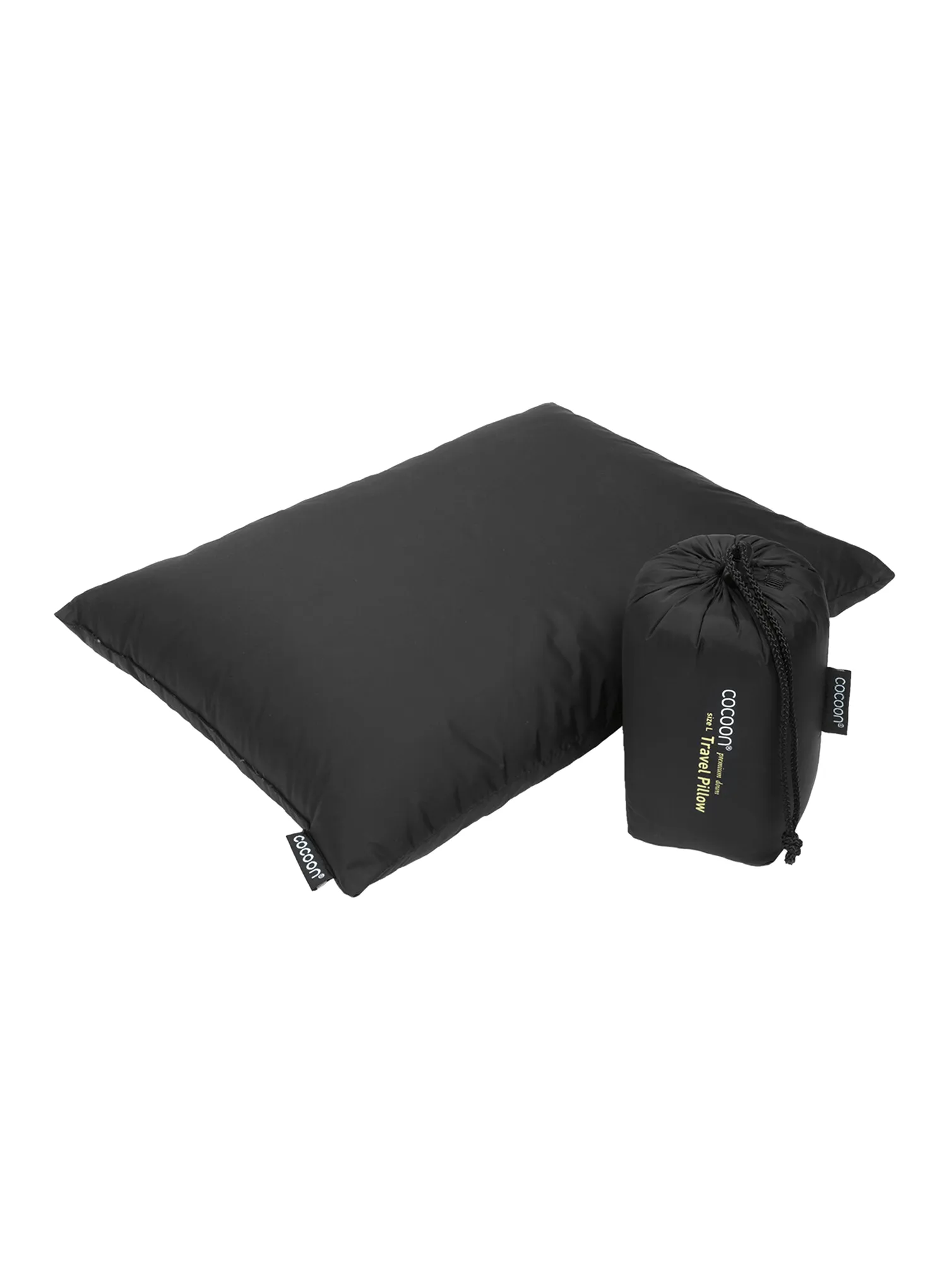 Putni jastuk Cocoon Down Travel Pillow L - charcoal