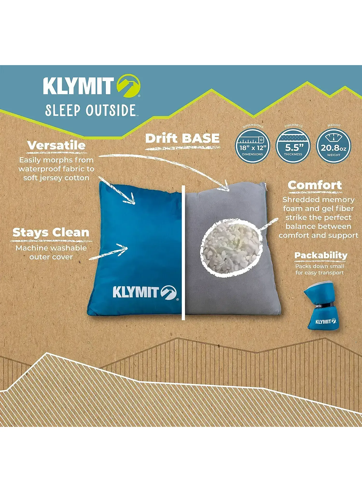 Putni jastuk Klymit Drift Base - ocean depths