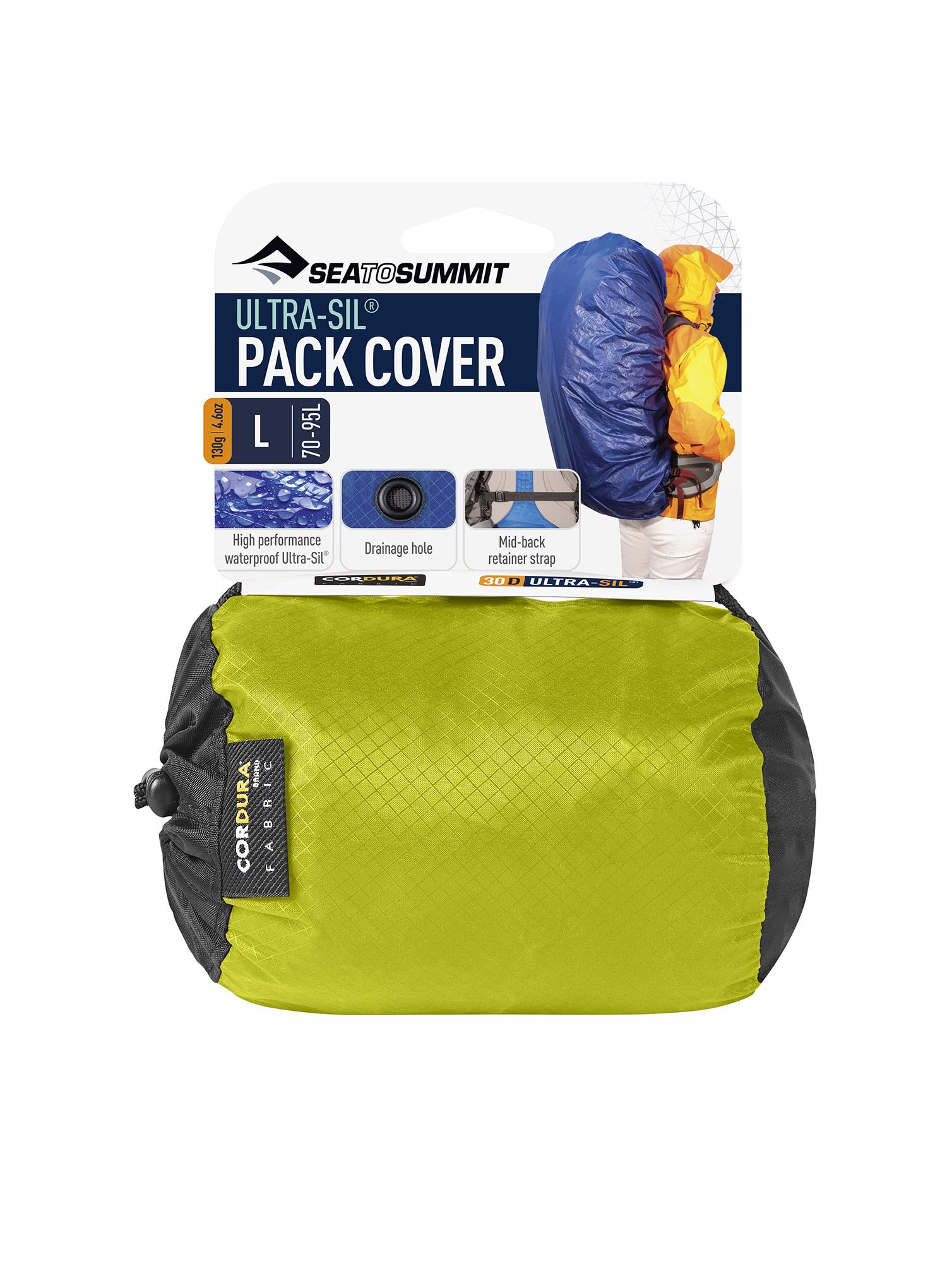 Futrola Sea To Summit Ultra-Sil Pack Cover Large - Fits 70-95 Litre Packs - lime