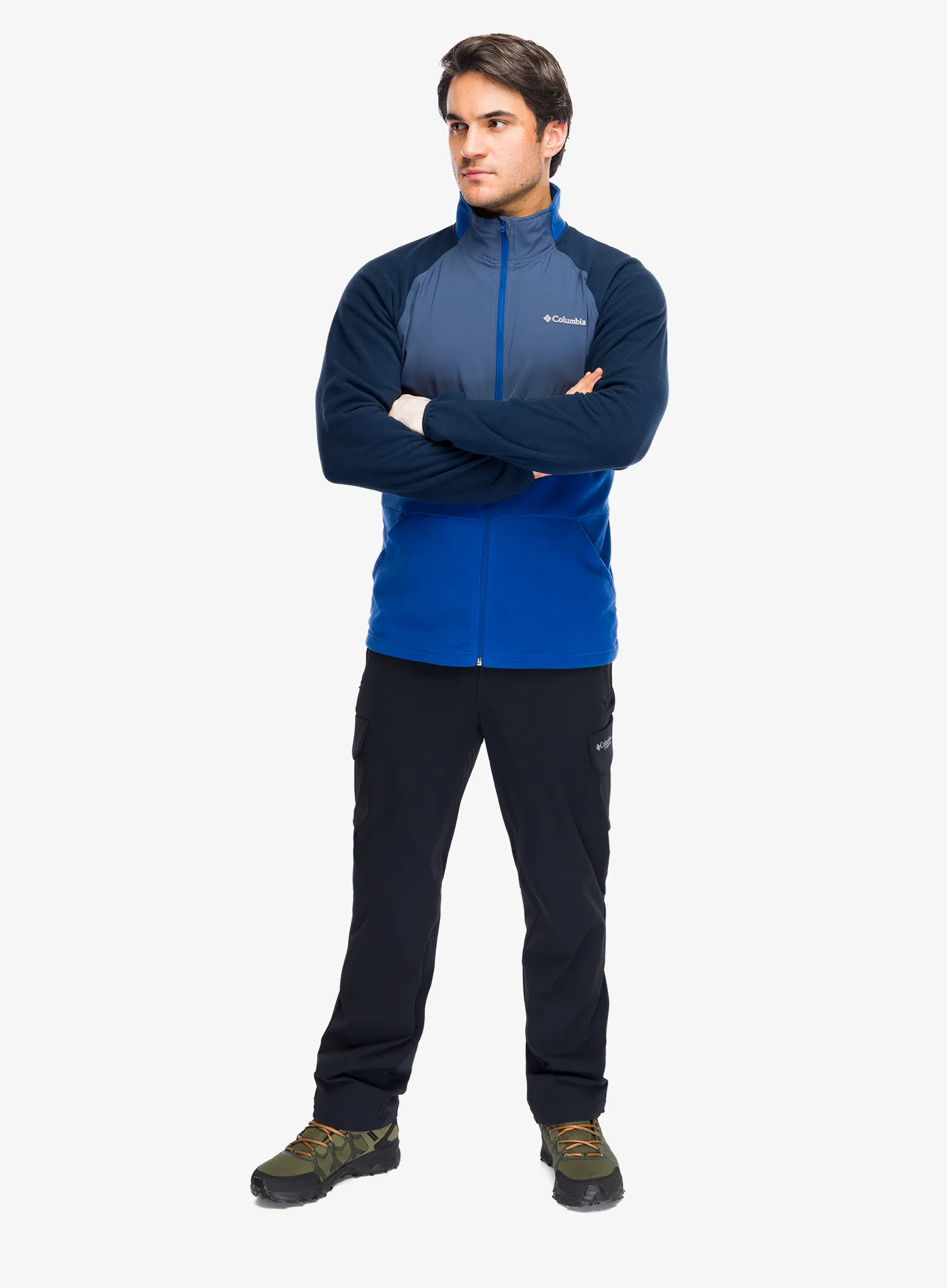 Jakna od flisa Columbia Vital Valley LW Fleece - m.blue/coll navy/dark mountain