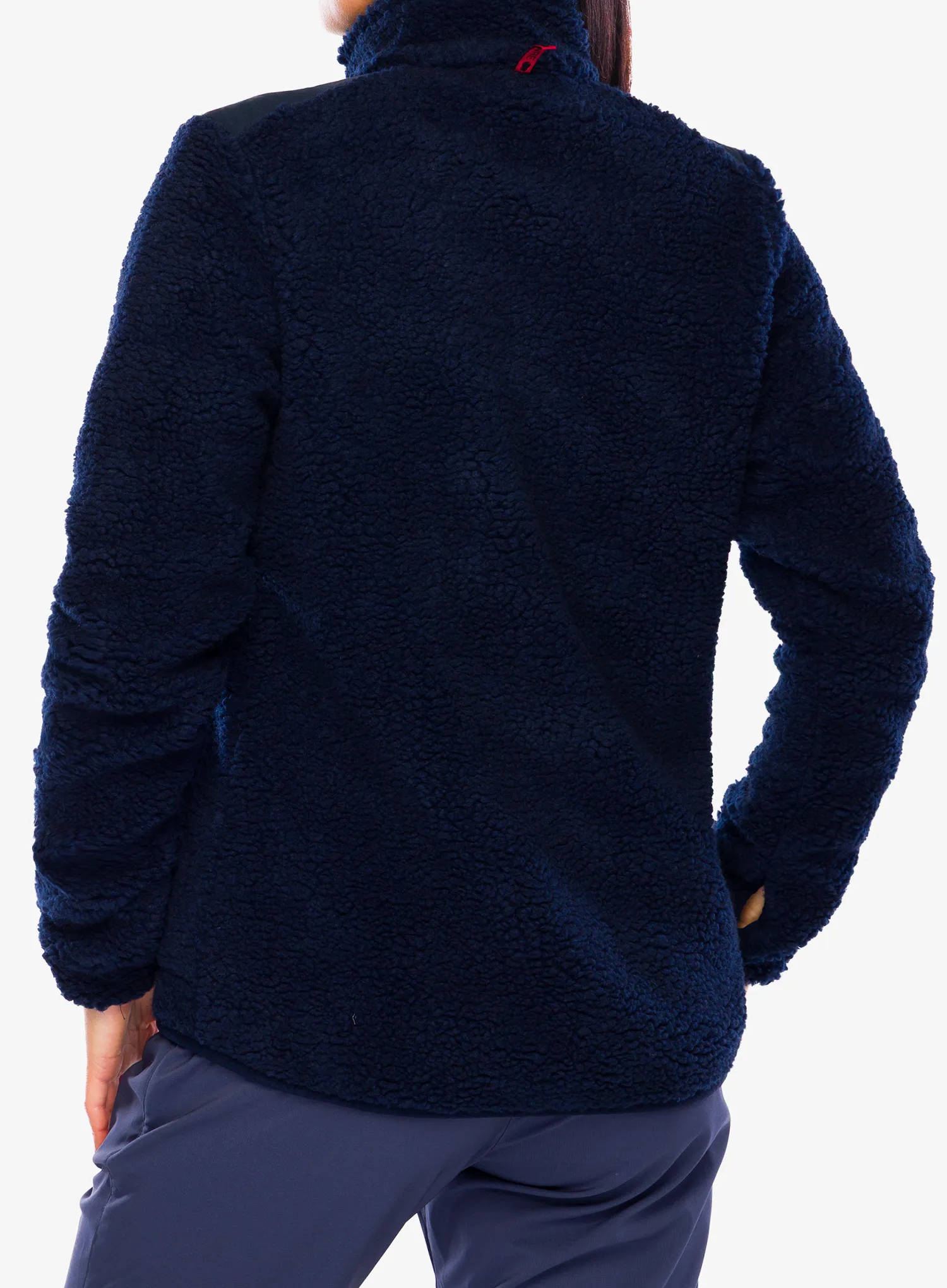 Ženska jakna od flisa Dovre Teddy Fleece Merino Wool - navy