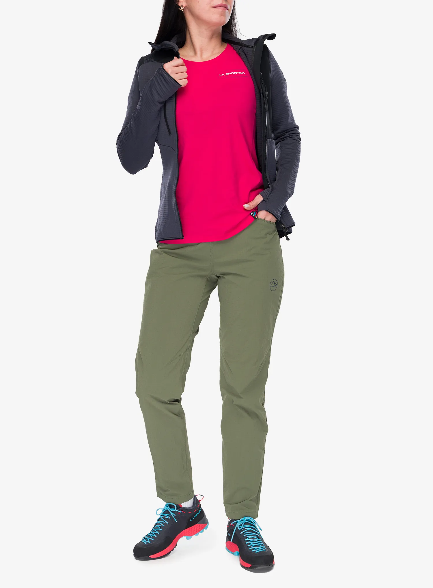 Ženska jakna od flisa La Sportiva Lucendro Thermal Hoody - onyx/black
