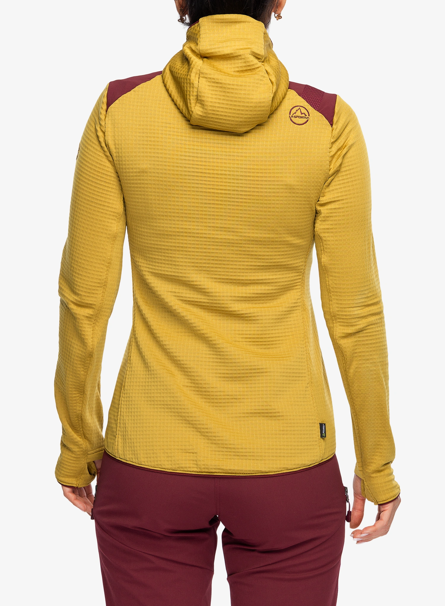 Ženska jakna od flisa La Sportiva Lucendro Thermal Hoody - savana/redwood