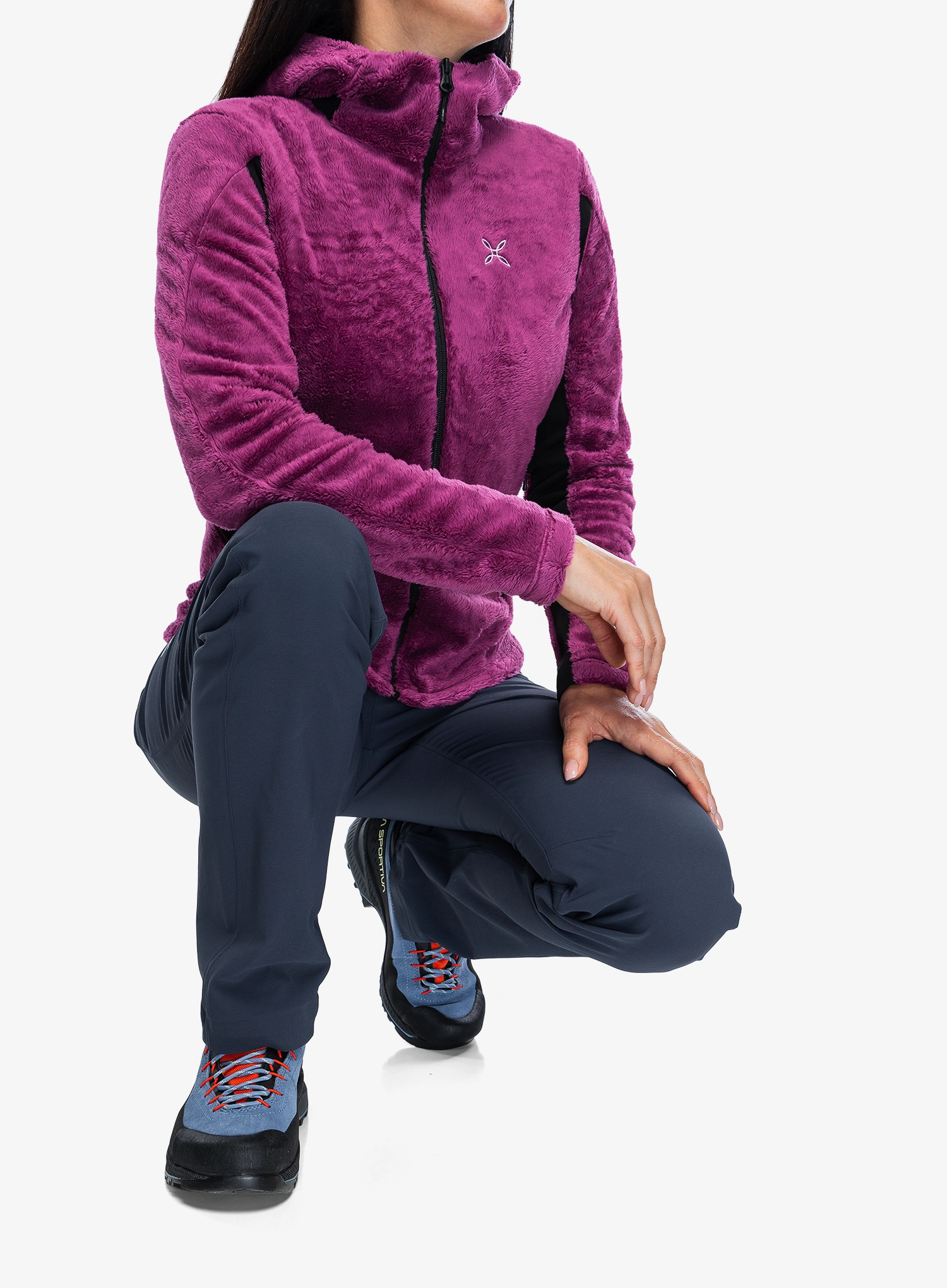 Ženska jakna od flisa Montura Polar Style Hooded JKT - baton rouge