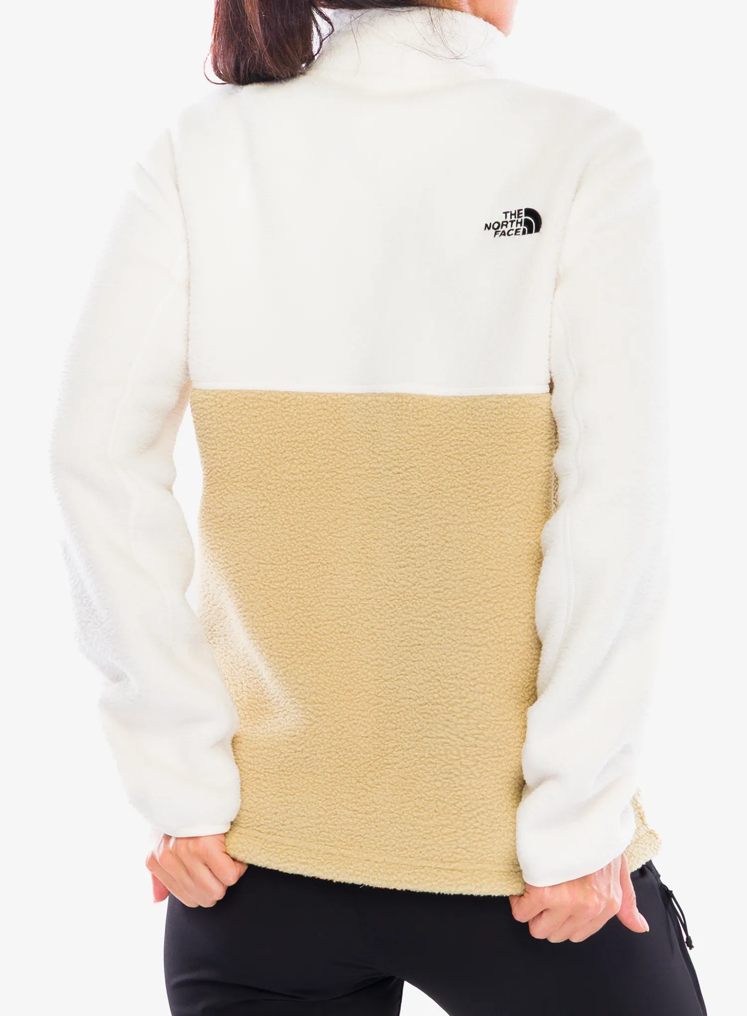Ženska jakna od flisa The North Face Yumiori Full Zip - khaki stone/white dune
