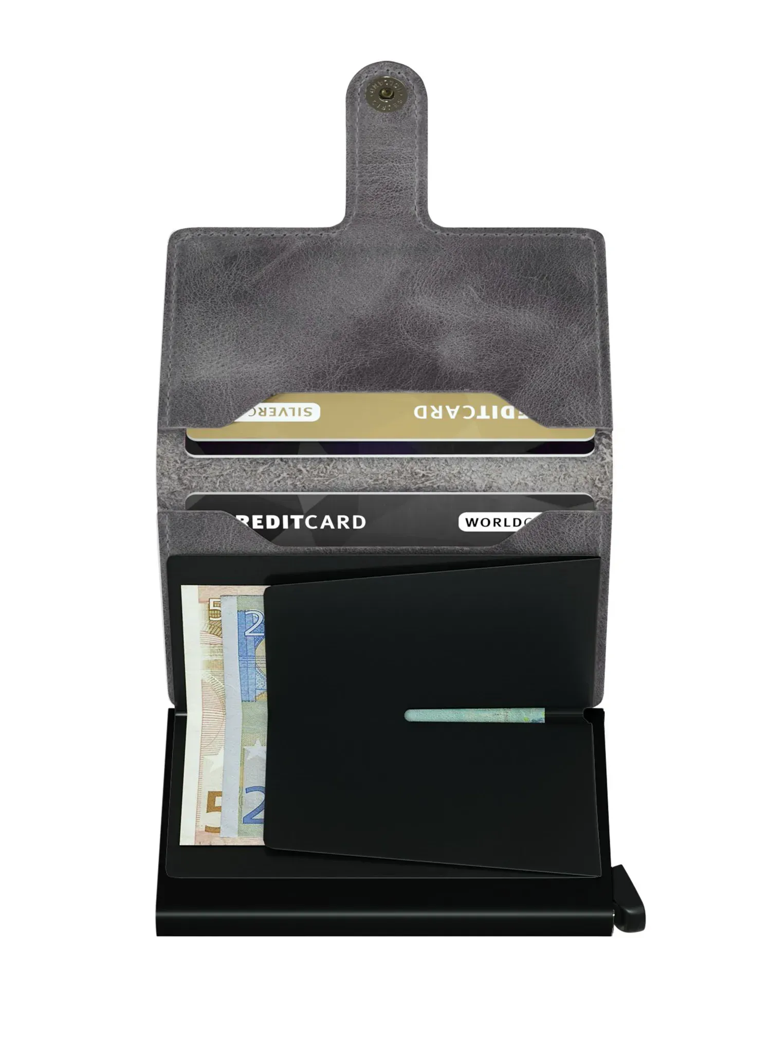 Novčanik Secrid Miniwallet Vintage - grey/black