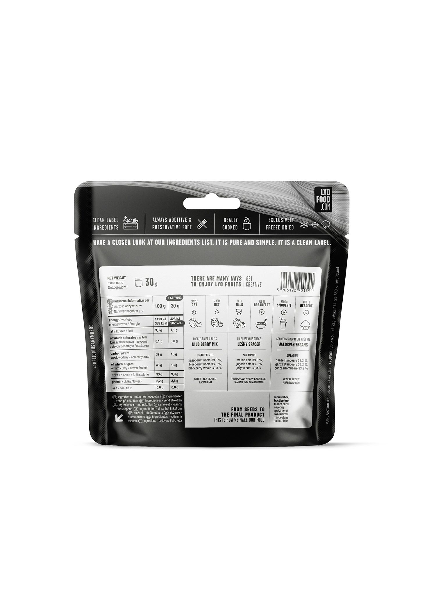 Međuobrok LYOFOOD Wild berry mix 30g