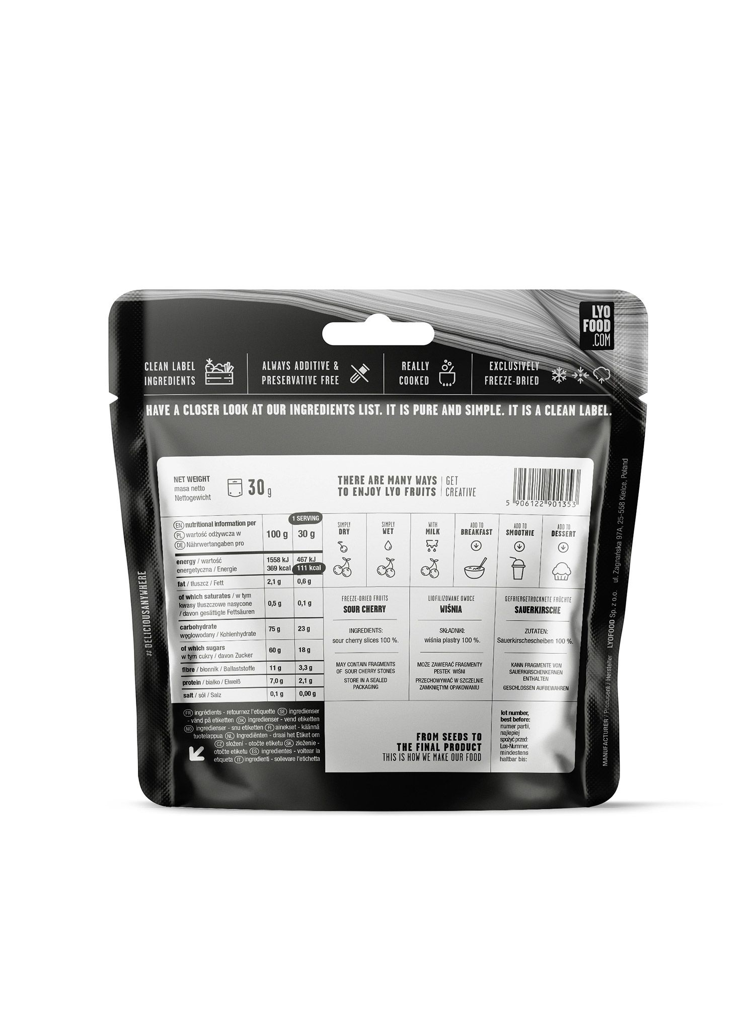 Međuobrok LYOFOOD Freeze-dried cherry 30g