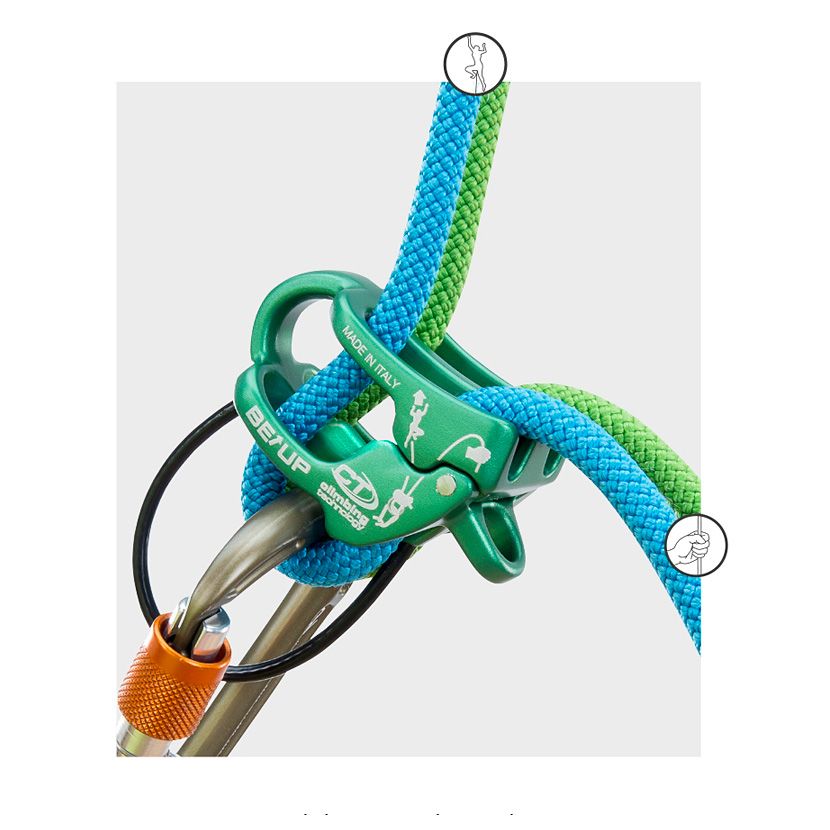 Sigurnosna kočnica Climbing Technology Be-Up - green