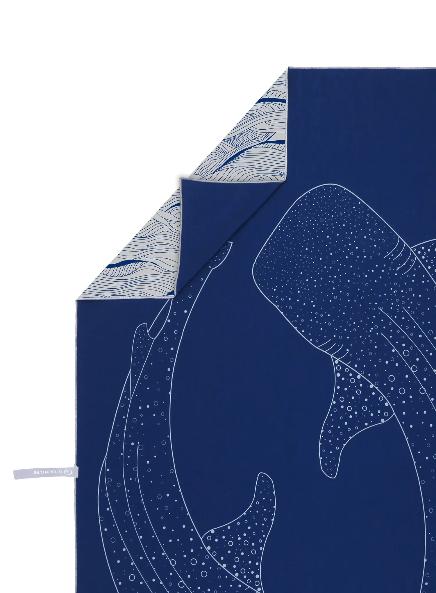 Brzosušeći ručnik Lifeventure Recycled SoftFibre Trek Towel - whale shark