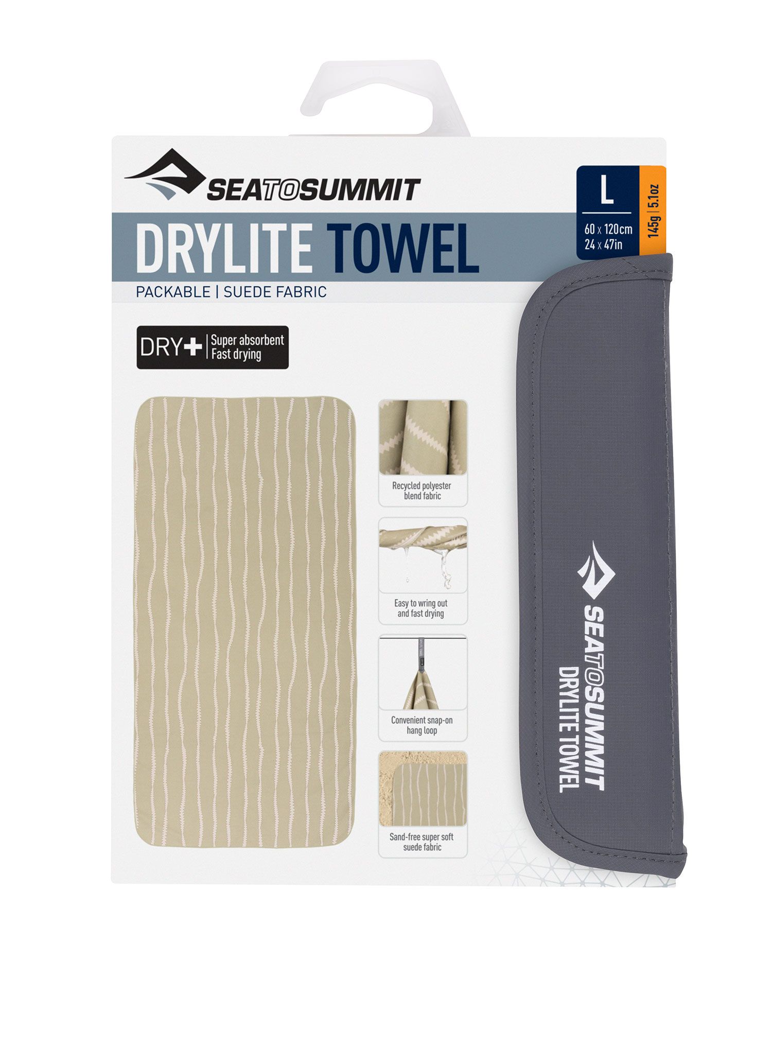 Brzosušeći ručnik Sea To Summit DryLite Towel L - desert wind