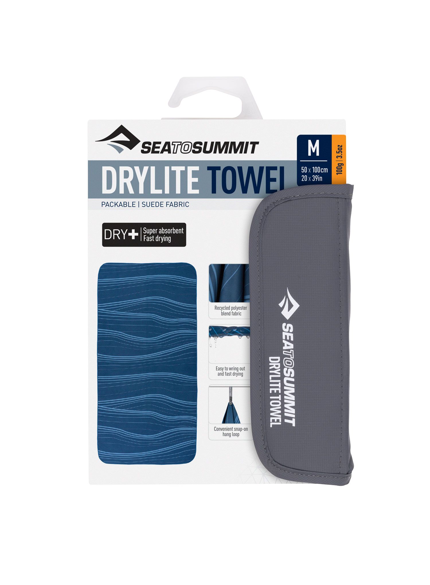 Brzosušeći ručnik Sea To Summit DryLite Towel M - atlantic wave