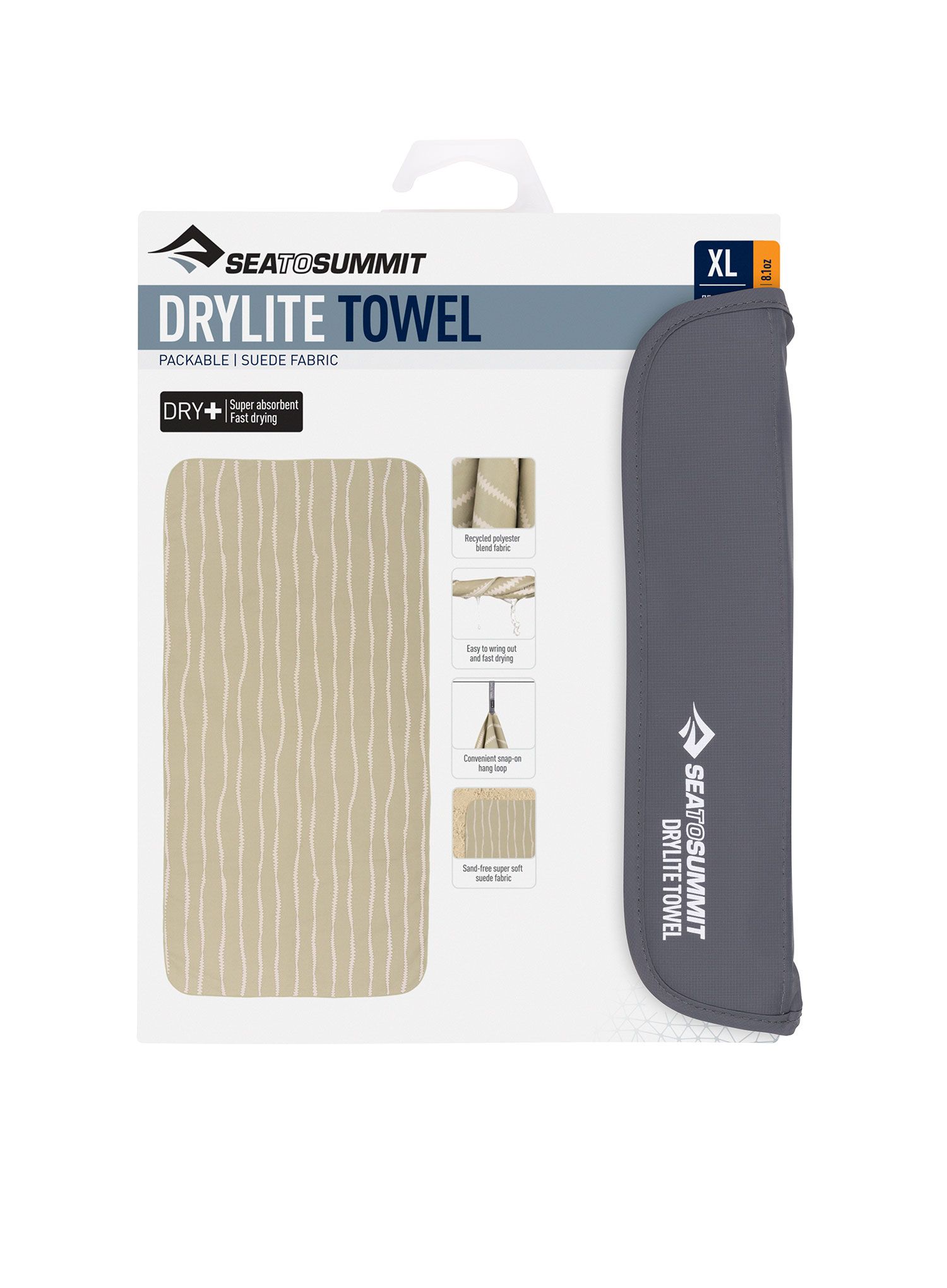 Brzosušeći ručnik Sea To Summit DryLite Towel XL - desert wind