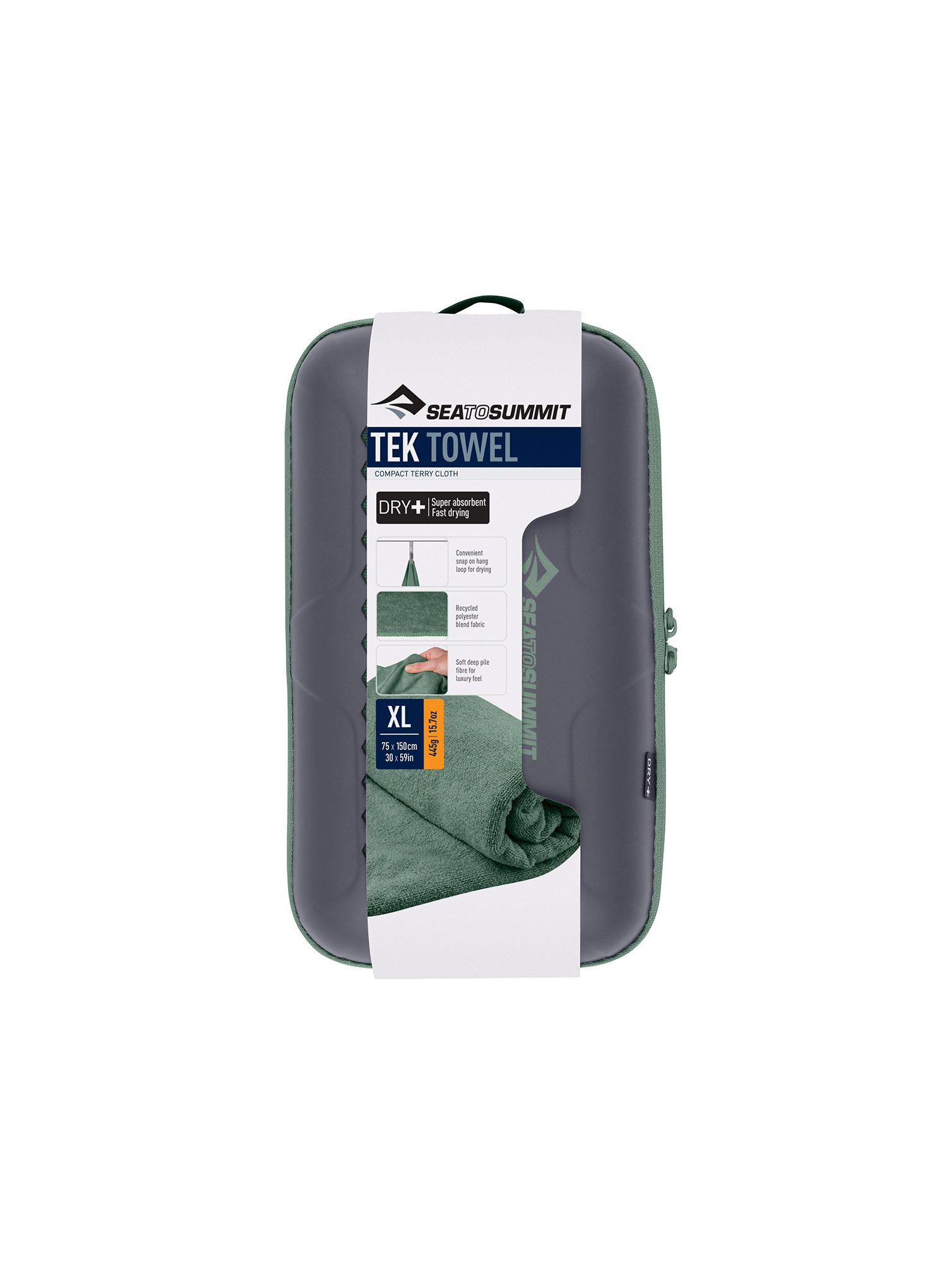Brzosušeći ručnik Sea To Summit Tek Towel XL - sage
