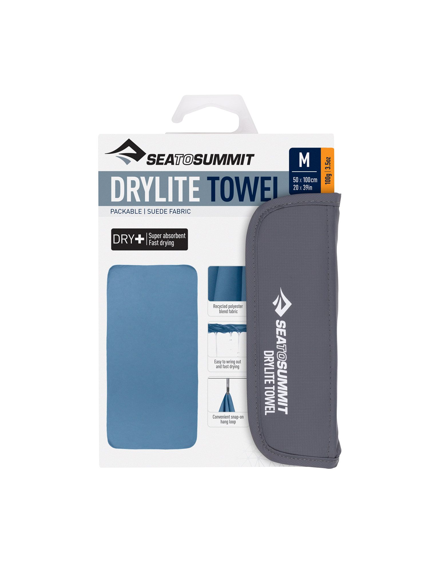 Brzosušeći ručnik Sea To Summit DryLite Towel M - moonlight