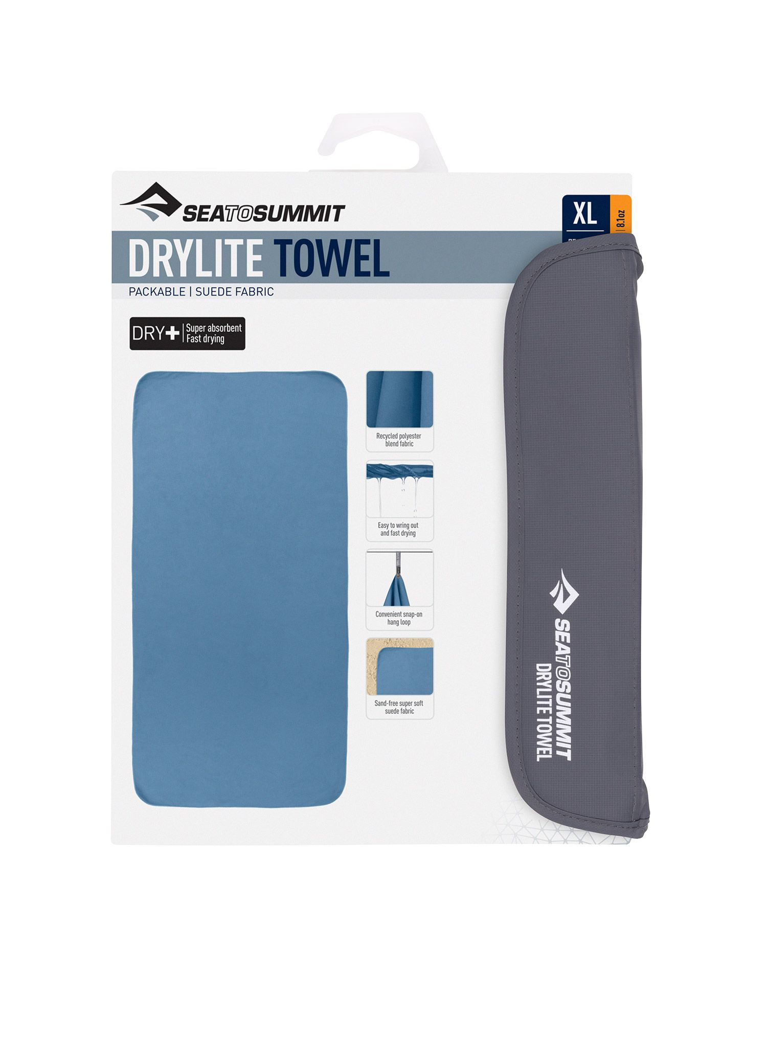 Brzosušeći ručnik Sea To Summit DryLite Towel XL - moonlight