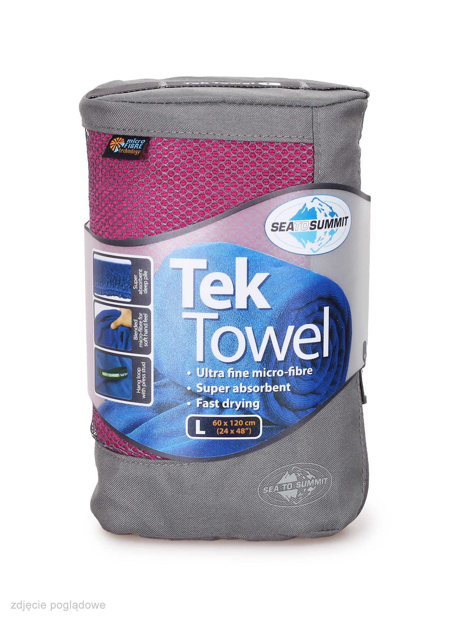 Brzosušeći ručnik Sea To Summit Tek Towel S - berry
