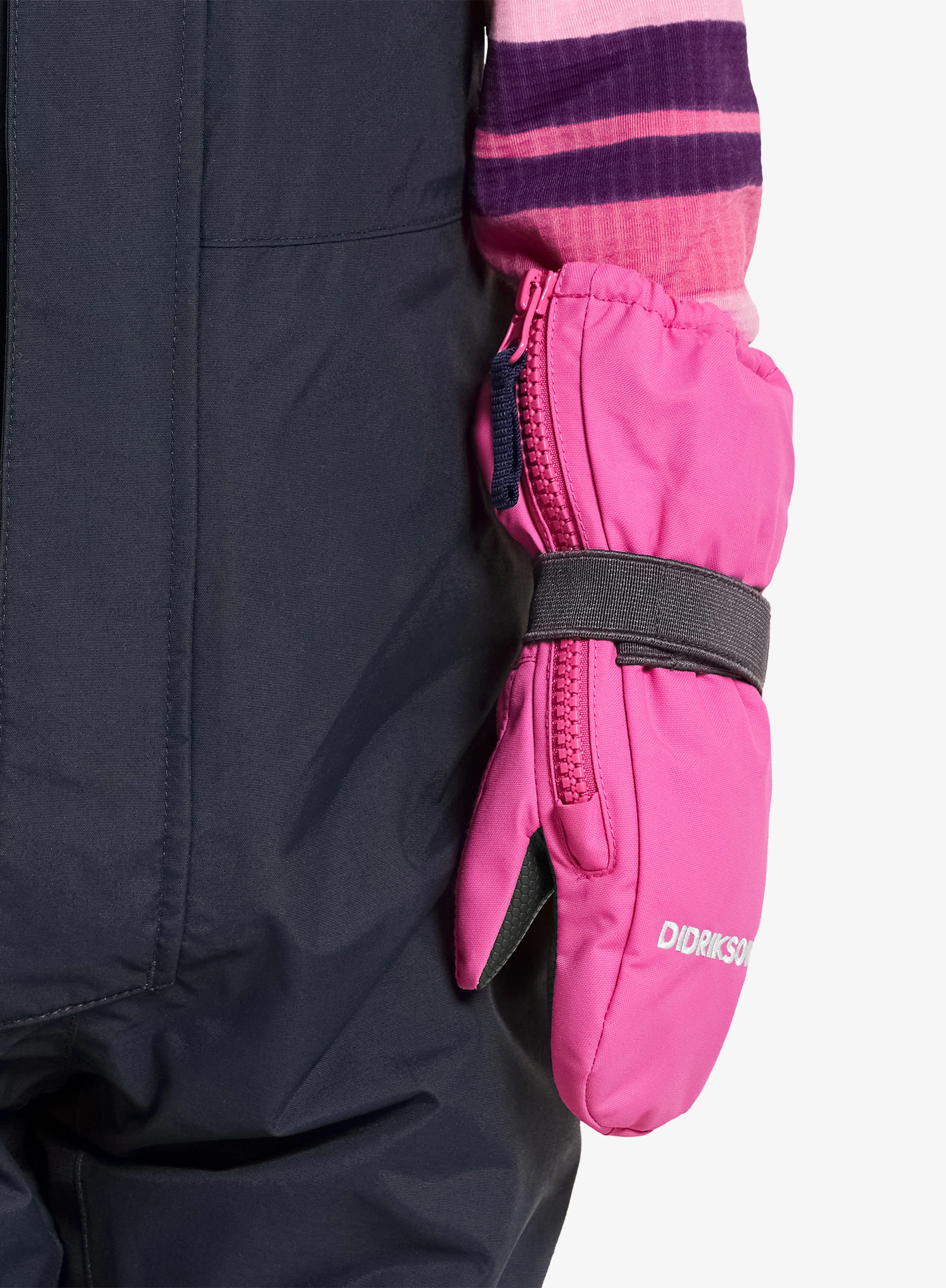Dječje rukavice Didriksons Biggles Zip Mitten 8 - sweet pink