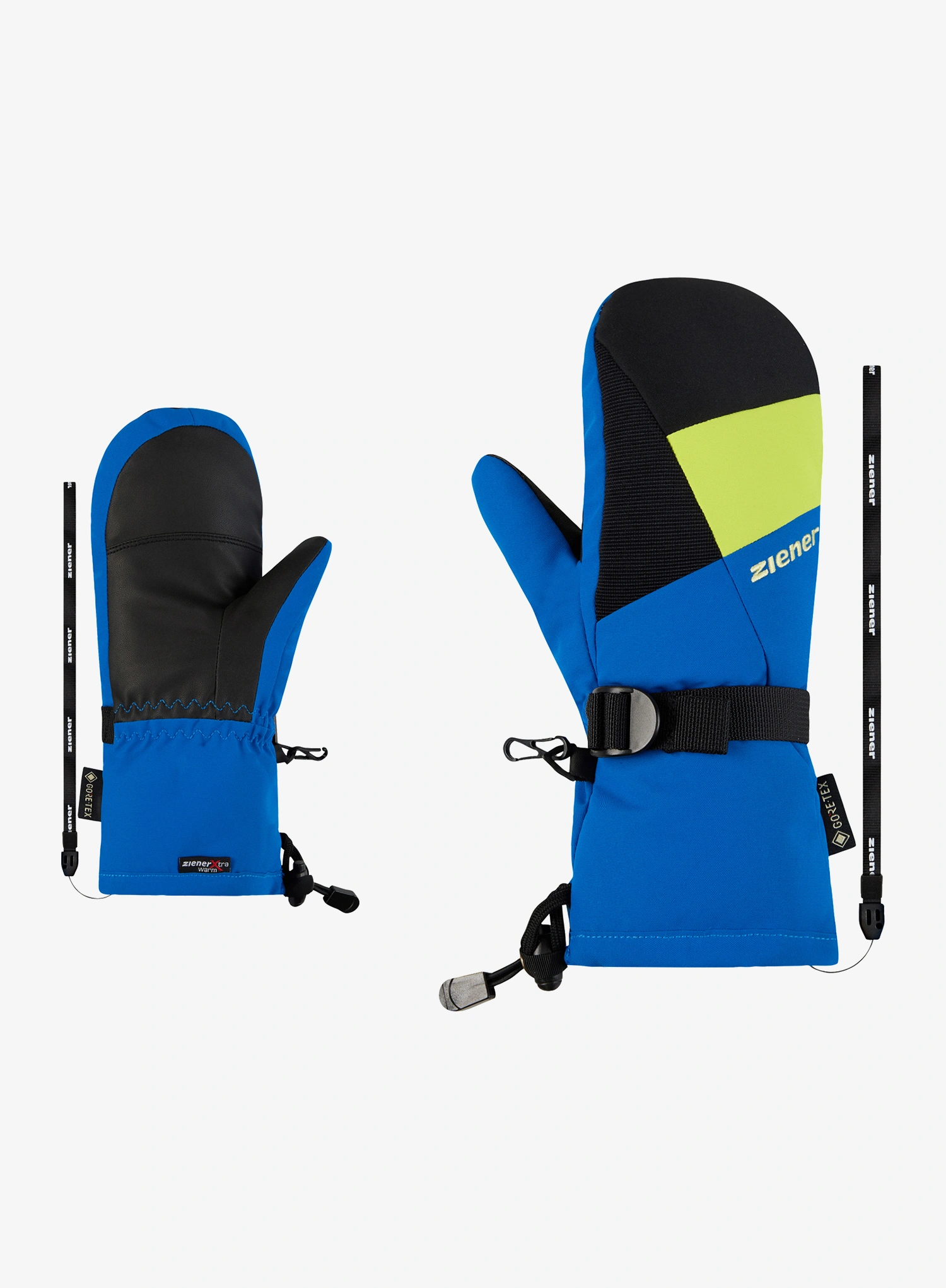 Dječje rukavice Ziener Lanic GTX + Gore Plus Warm Mitten Junior - black/persian blue