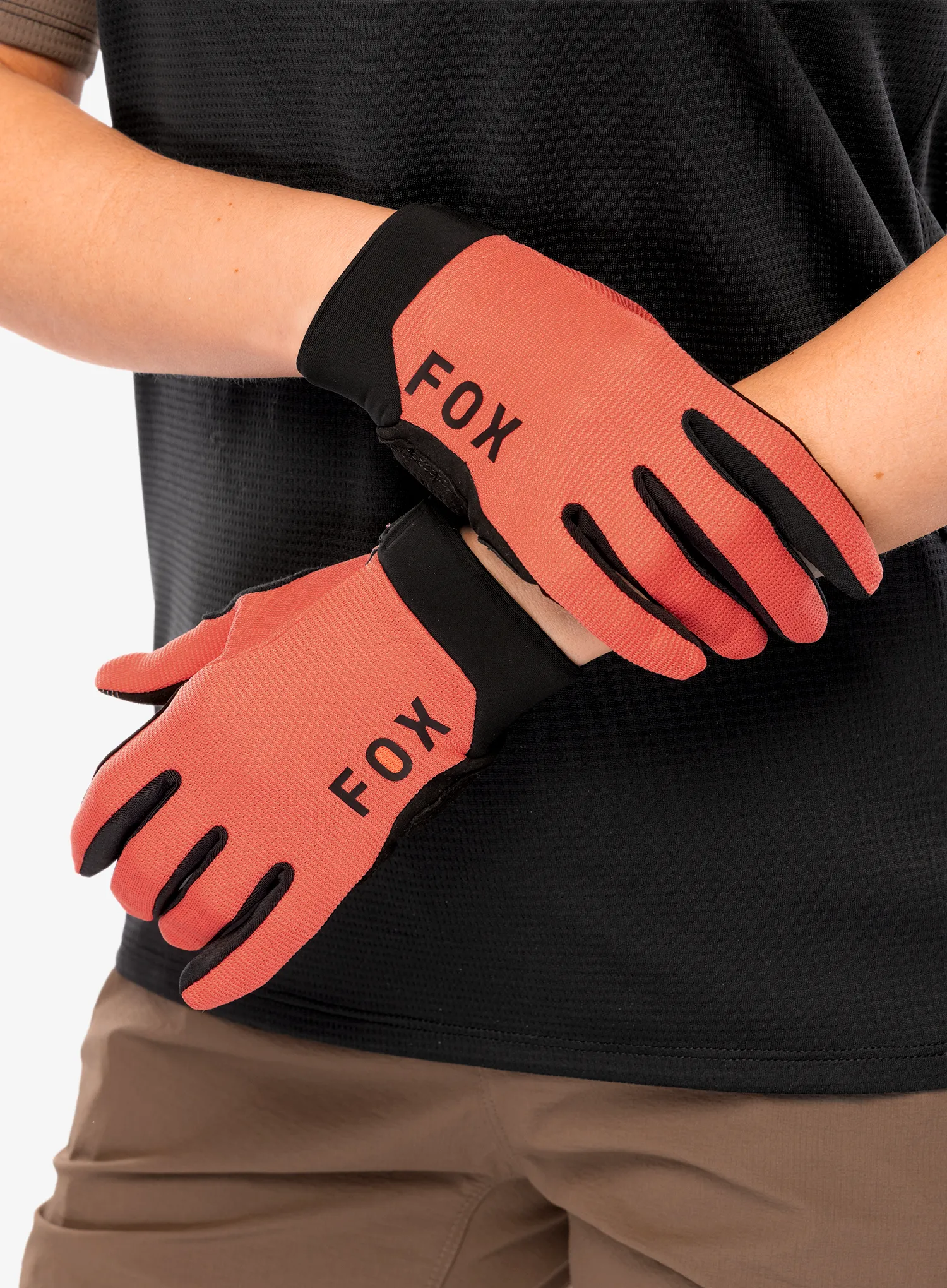 Ženske biciklističke rukavice Fox Ranger Glove Gel - salmon