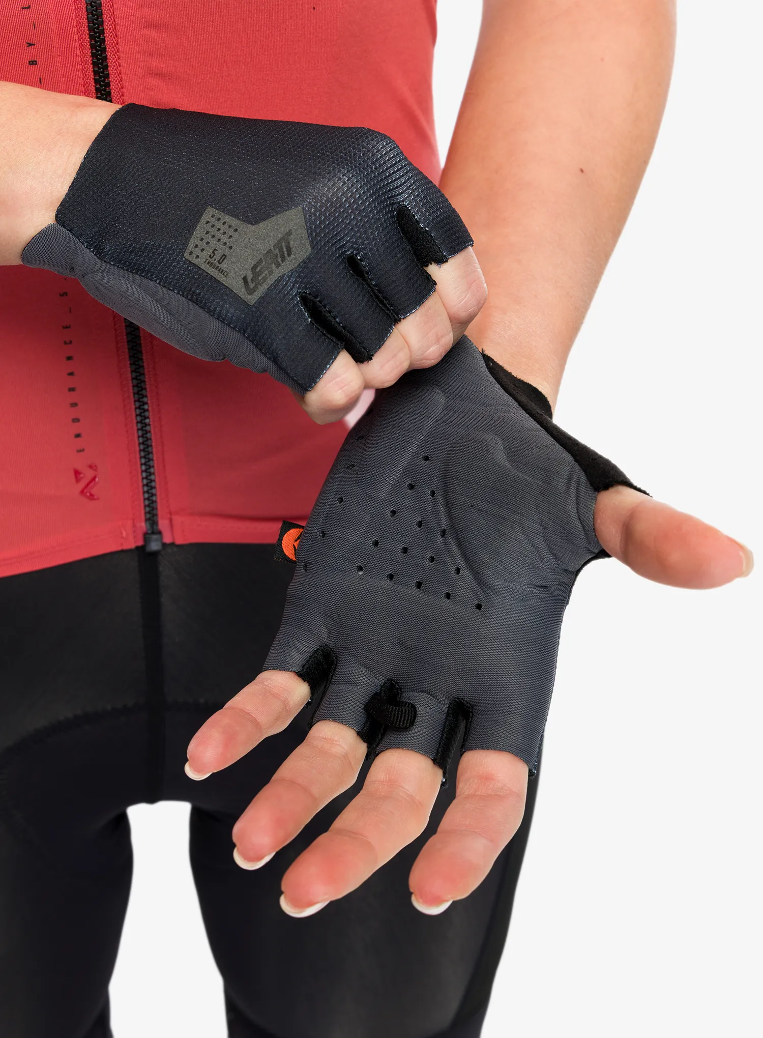 Ženske biciklističke rukavice Leatt Glove MTB 5.0 Endurance - black/grey