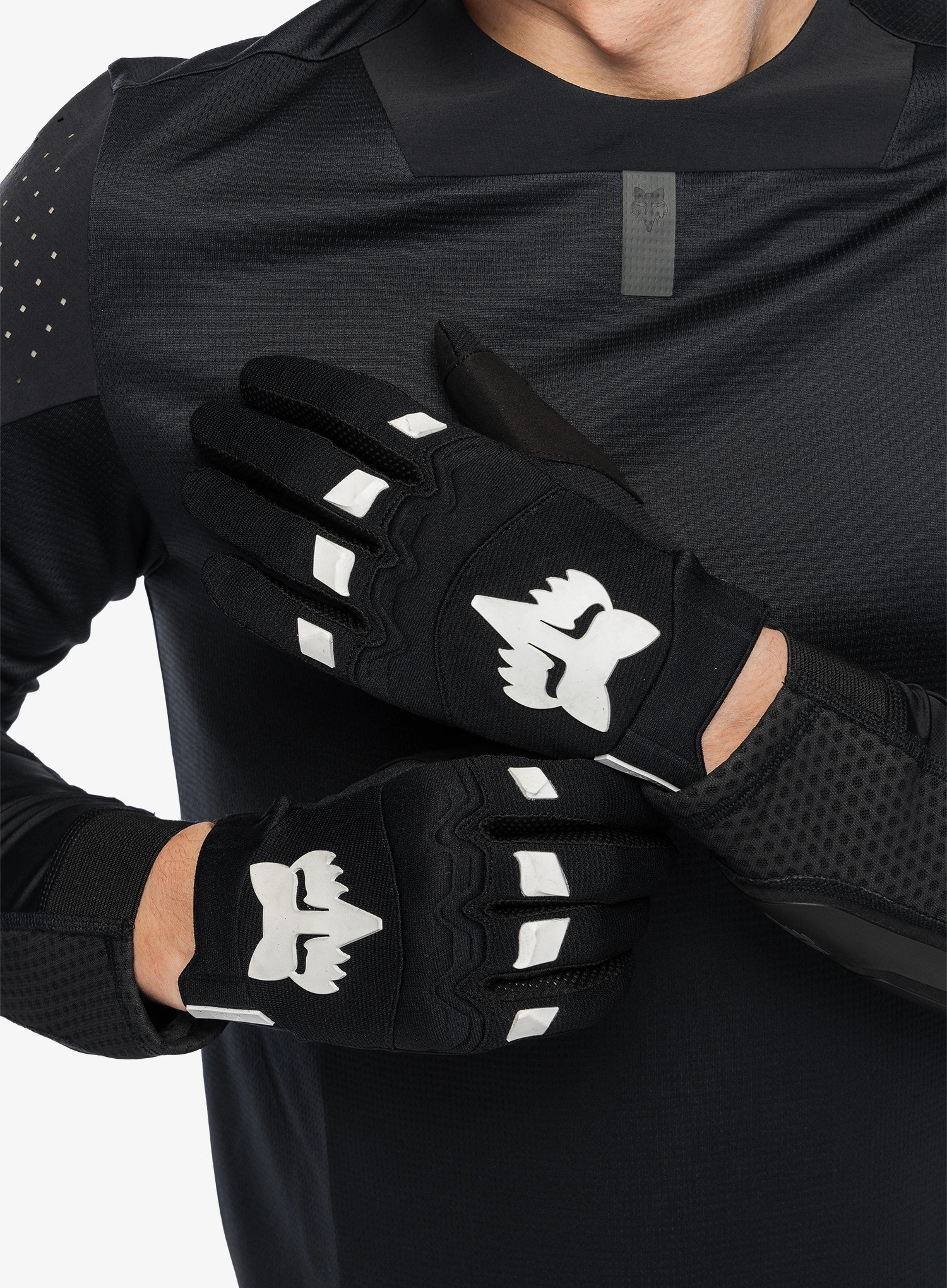 Biciklističke rukavice Fox Dirtpaw Glove - black/black/white