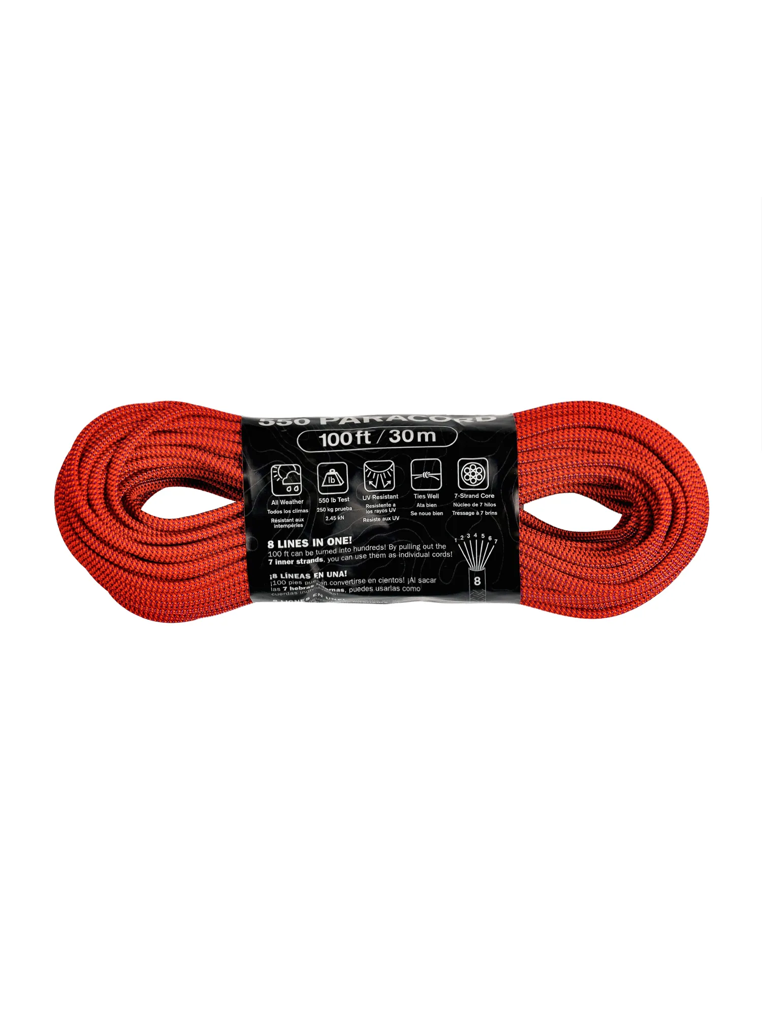 Pomoćno uže Atwood Rope MFG 550 Paracord Color Changing Patterns 30 m - blood moon