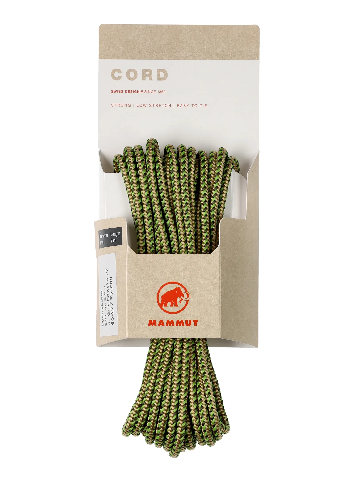 Pomoćno uže Mammut 4.0 Cord POS 7 m - green/green
