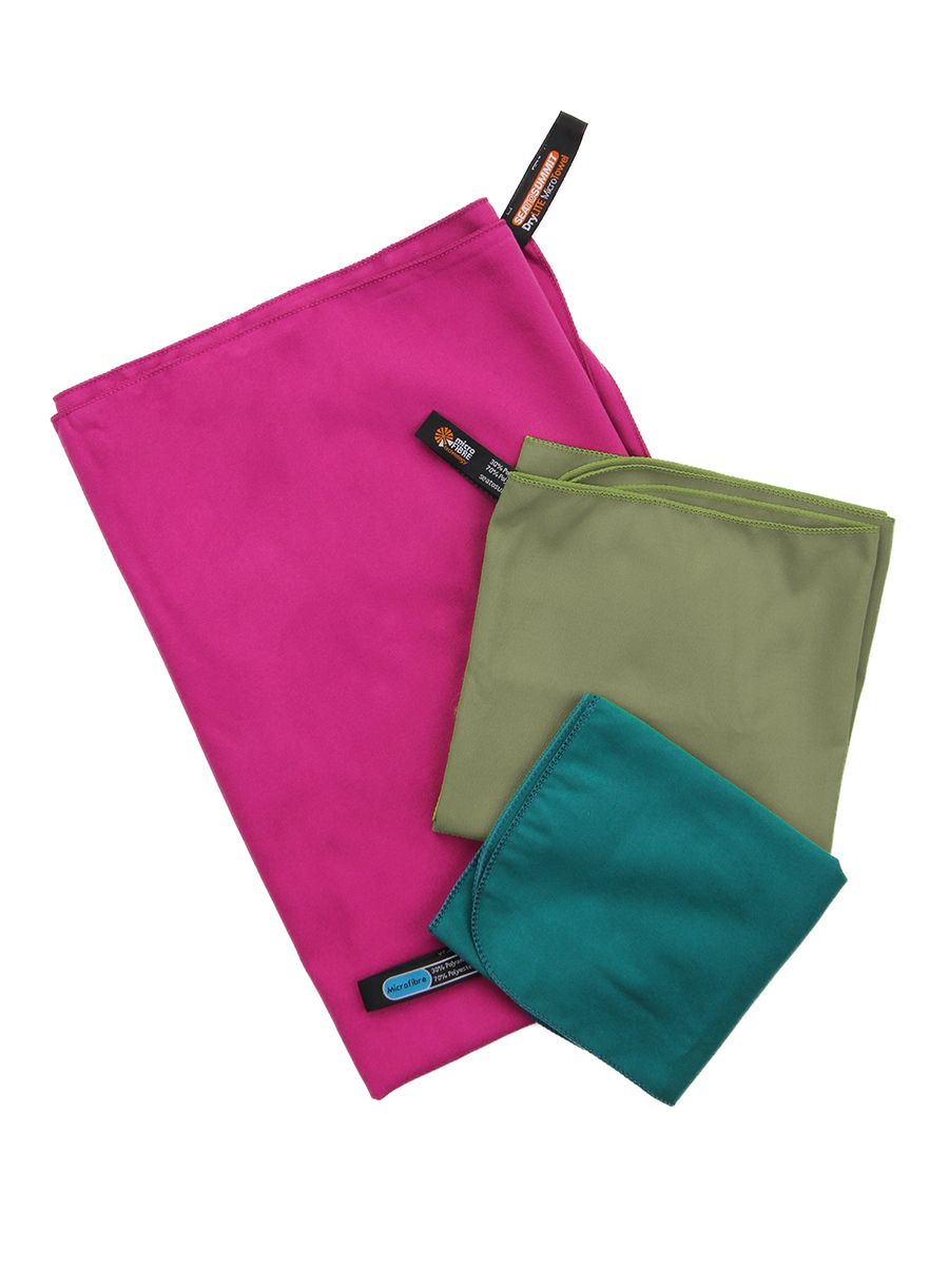 Brzosušeći ručnici Sea To Summit Drylite Towel Set 16 - jade, eucalypt, berry