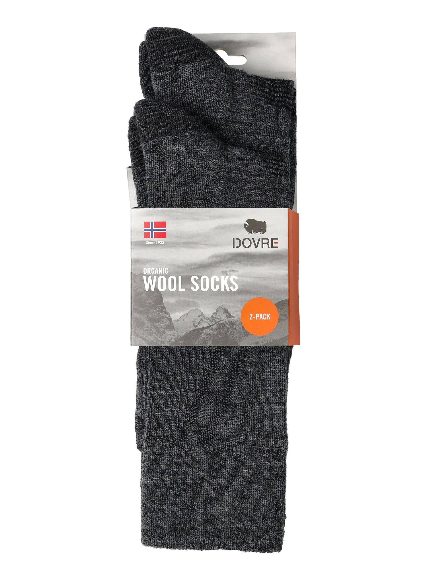 Čarape Dovre Terrysocks Org Wool 2-Pack - dark grey melange