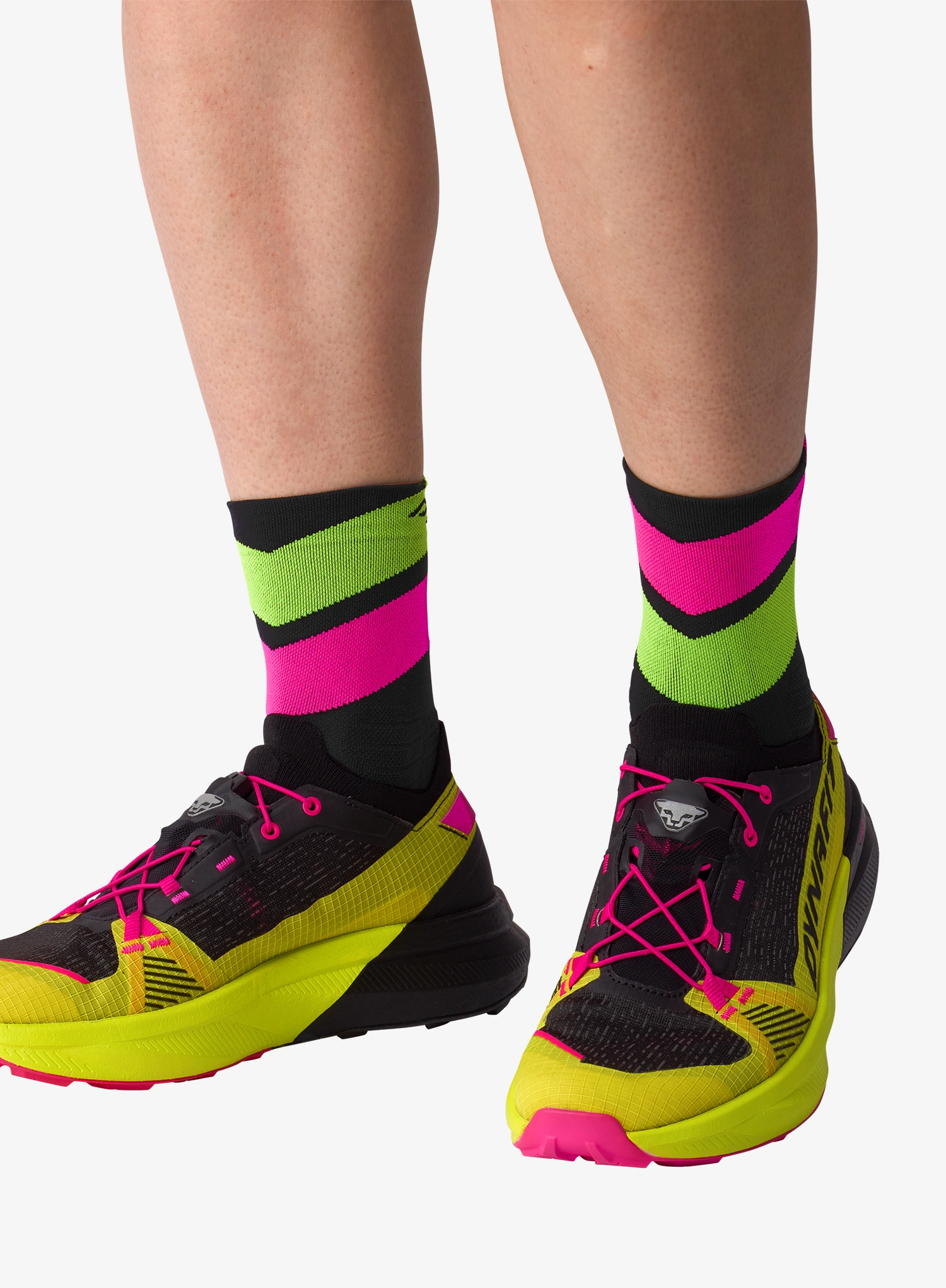 Čarape za trčanje Dynafit Ultra Mid Socks - black out/pink glo