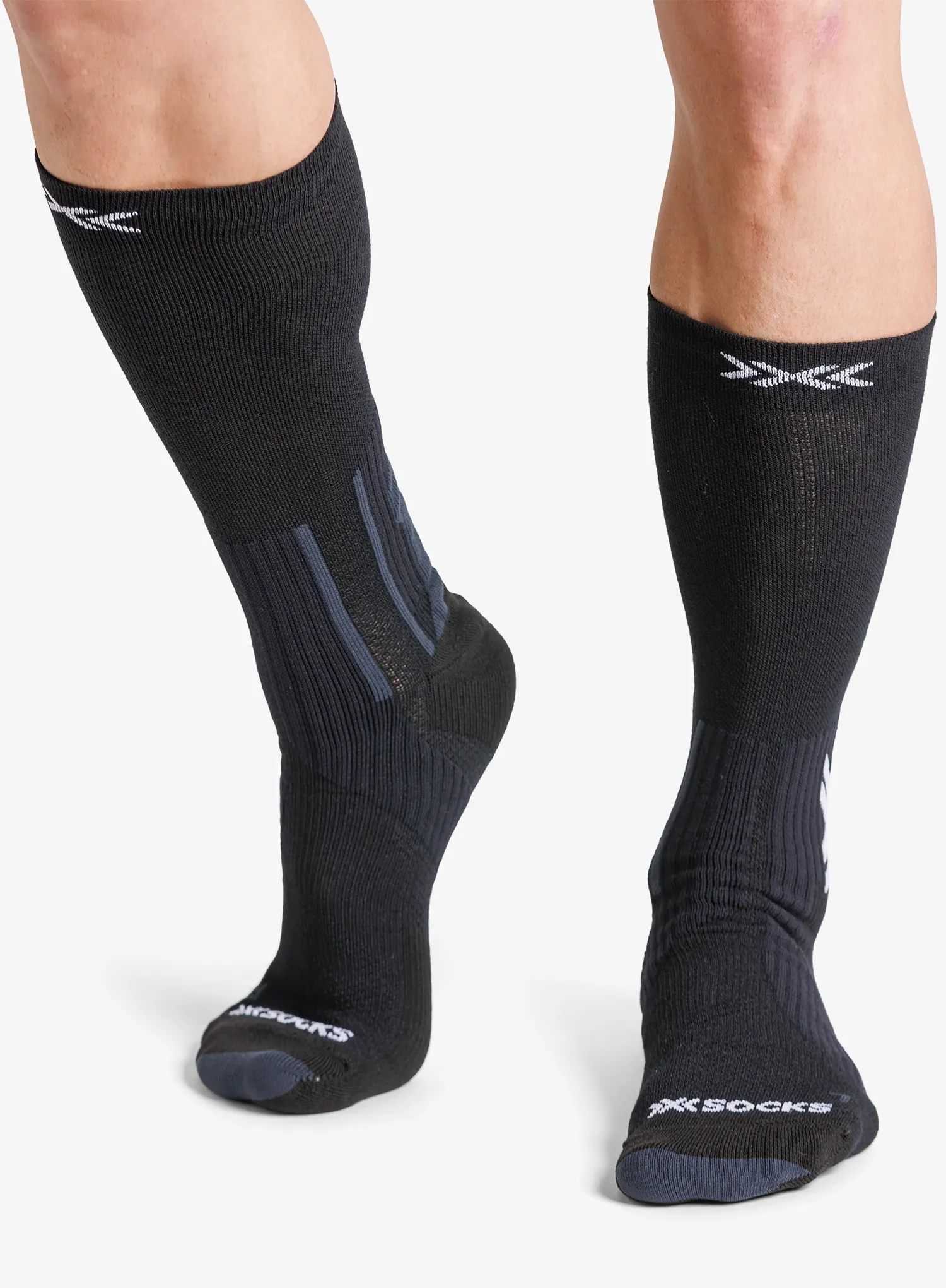 Čarape za trčanje X-Socks Run Perform Warm Crew - x black/light grey