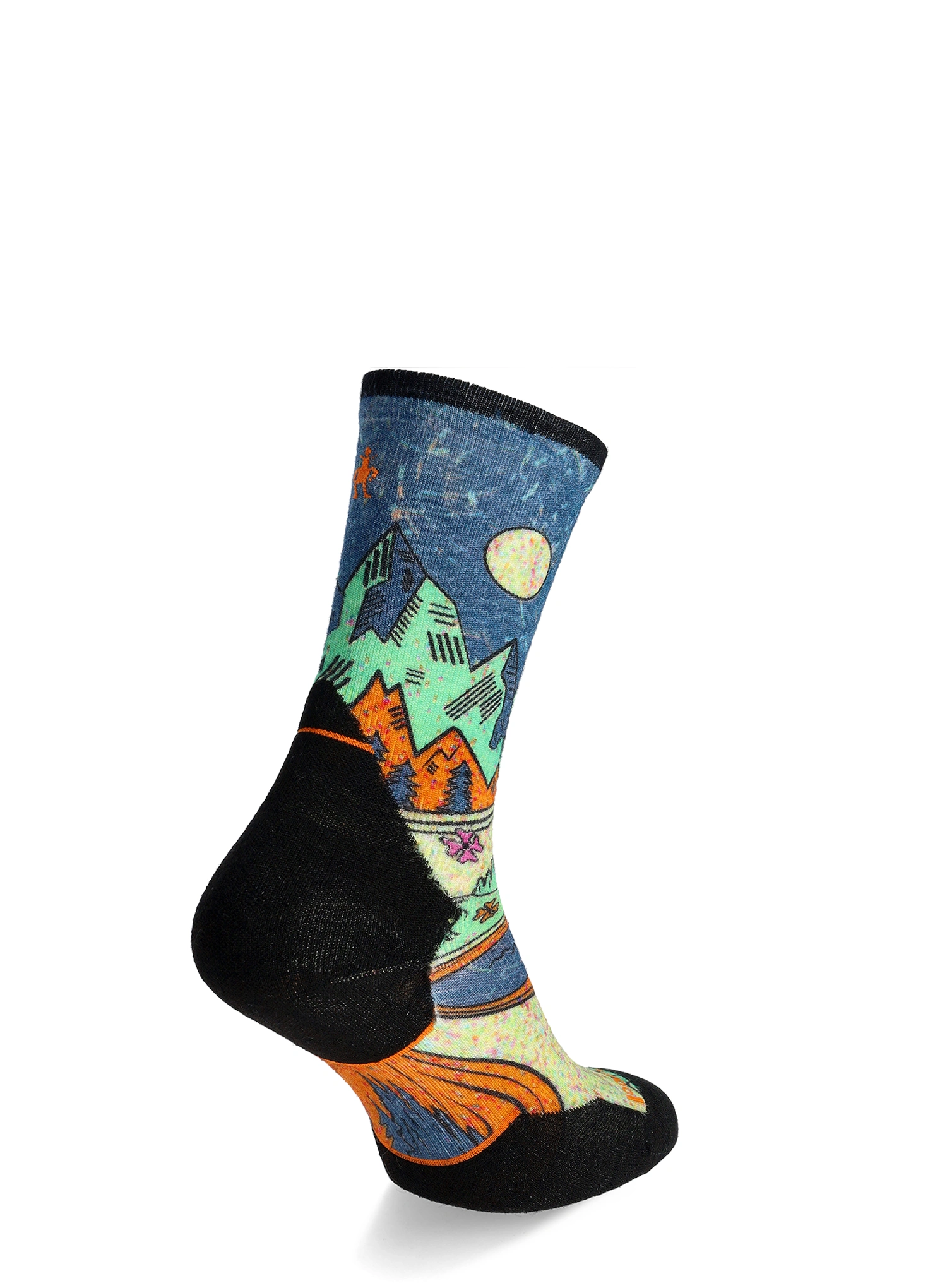 Ženske čarape za trčanje Smartwool Trail Run Targeted Cushion Mountain Print Crew Socks - twilight blue