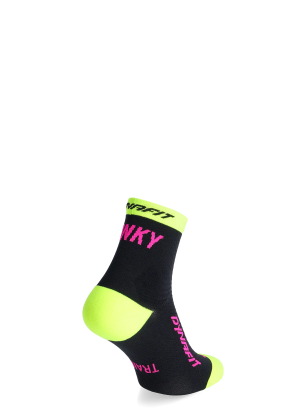 Čarape za trčanje Dynafit Trail Mid Socks - black out/ultra yellow