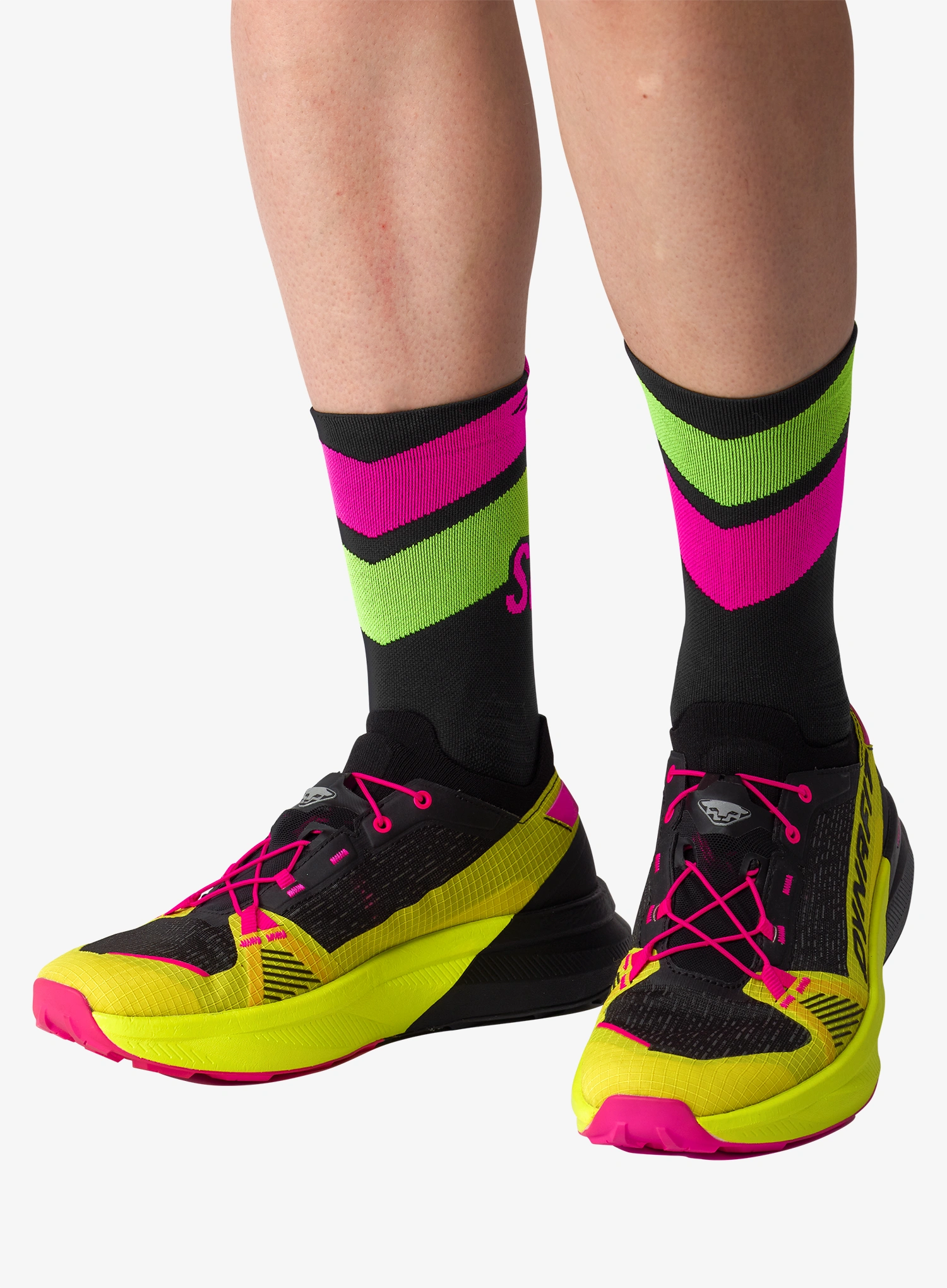 Čarape za trčanje Dynafit Ultra Crew Socks - black out/ultra yellow
