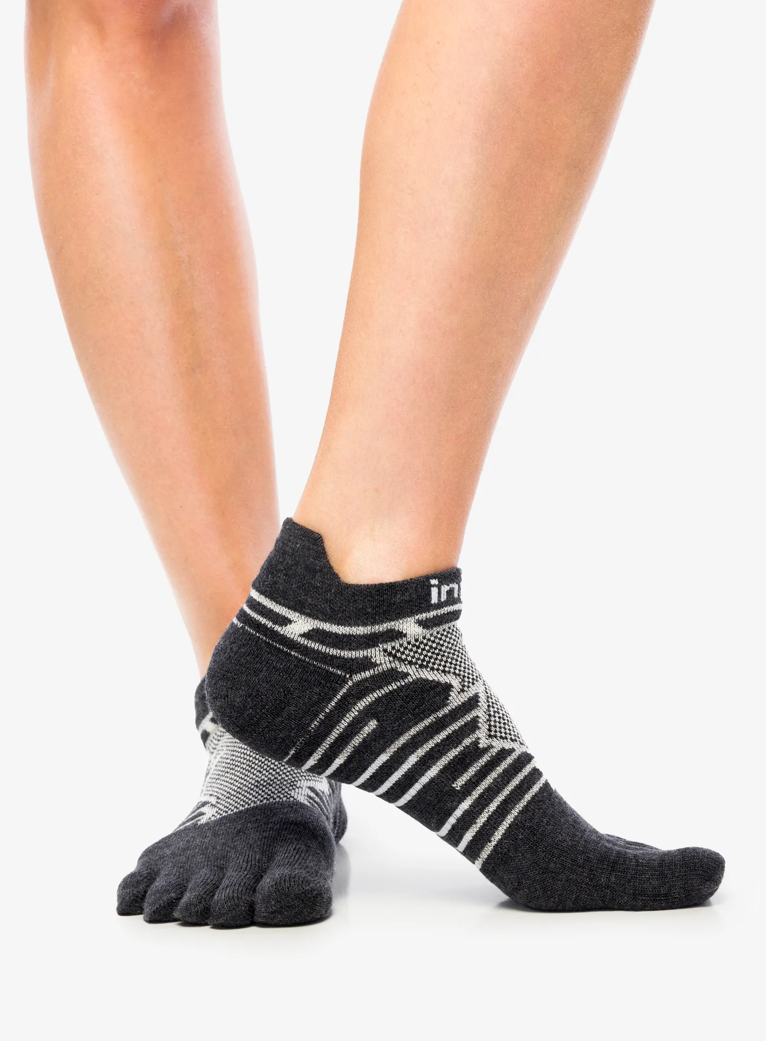 Čarape za trčanje Injinji Ultra Run No-Show Wool - slate/slate