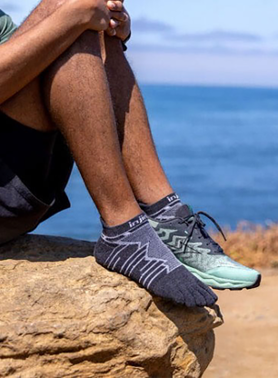 Čarape za trčanje Injinji Ultra Run No-Show Wool - slate/slate
