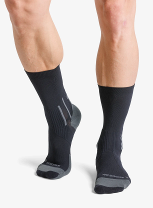Čarape za trčanje X-Socks Run Perform Crew - black/charcoal