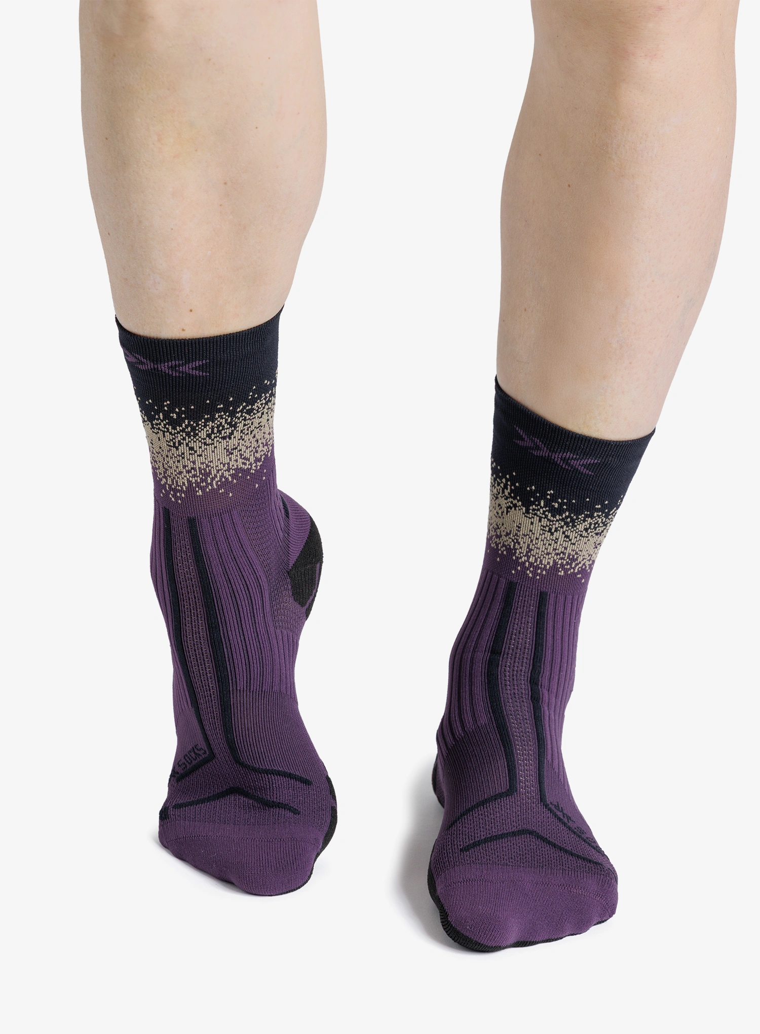 Čarape za trčanje X-Socks Trailrun Terraskin Perform Crew - deep purple/x black/sand