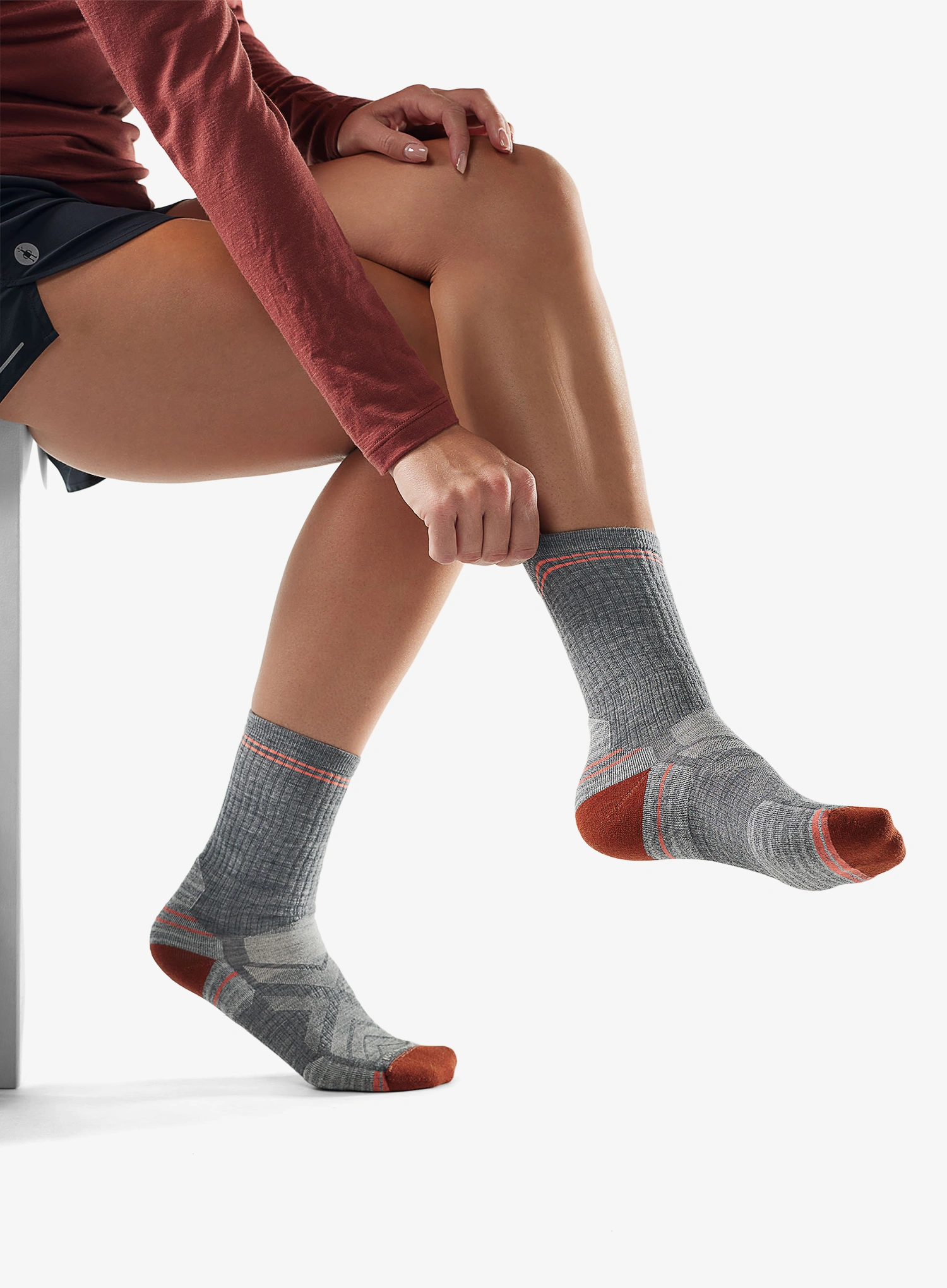 Ženske merino čarape Smartwool Hike Targeted Cushion Crew Socks - medium gray