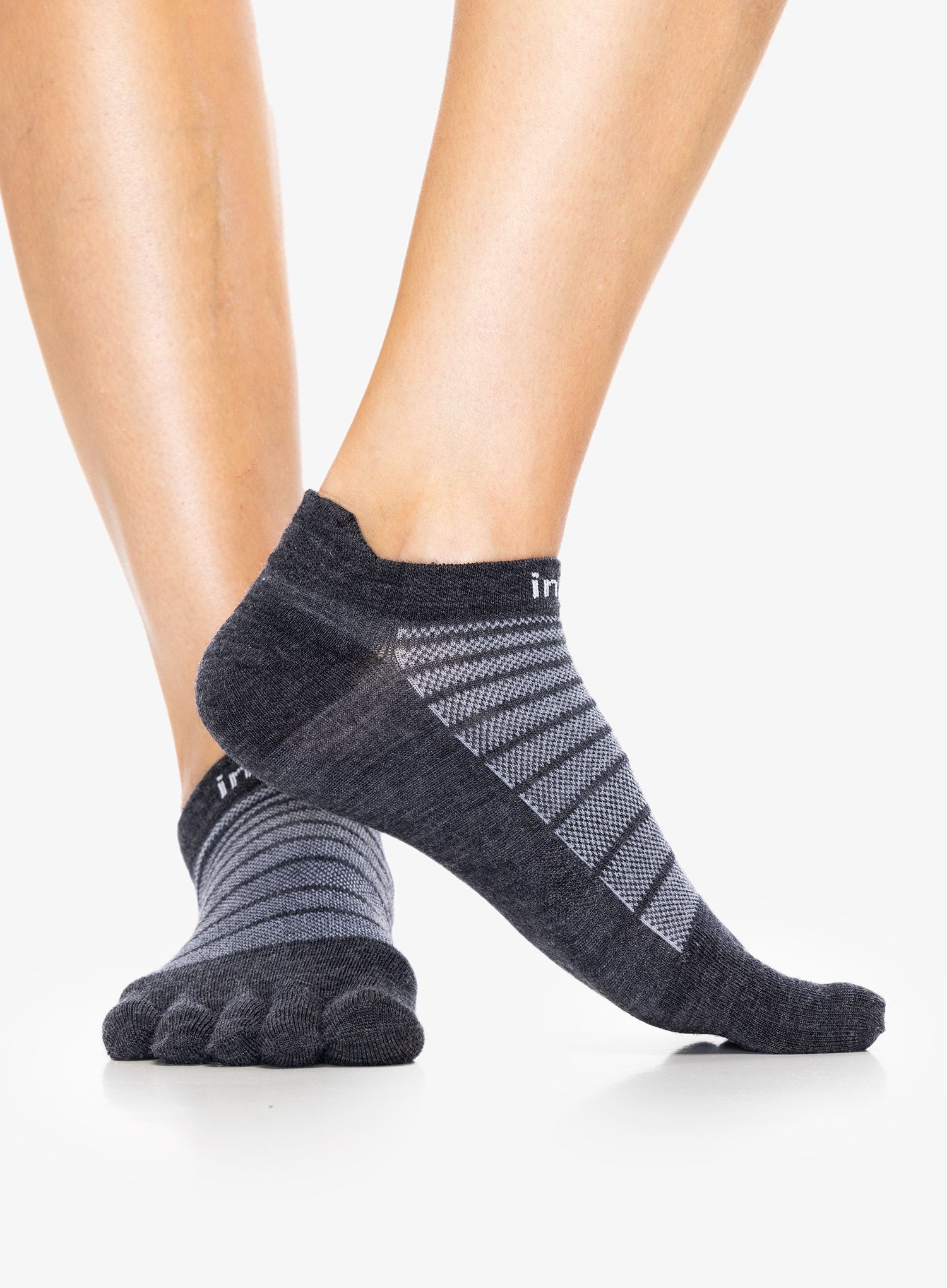 Merino čarape Injinji Run Lightweight No-Show Wool - slate