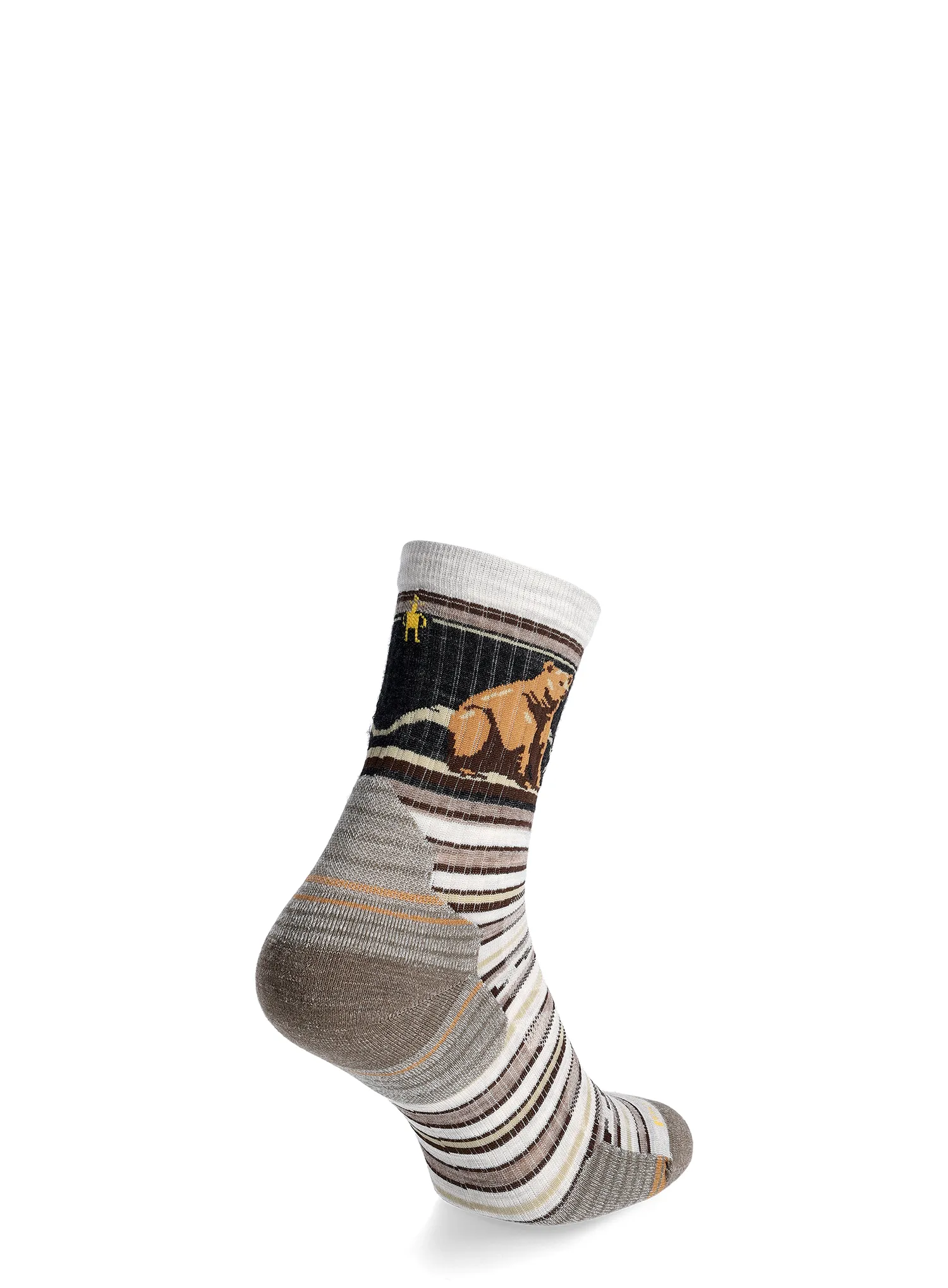 Merino čarape Smartwool Hike Targeted Cushion Bear Stripe Mid Crew Socks - ash