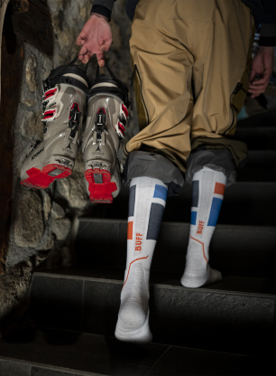 Skijaške čarape Buff Thermonet Over the Calf Socks - whisper