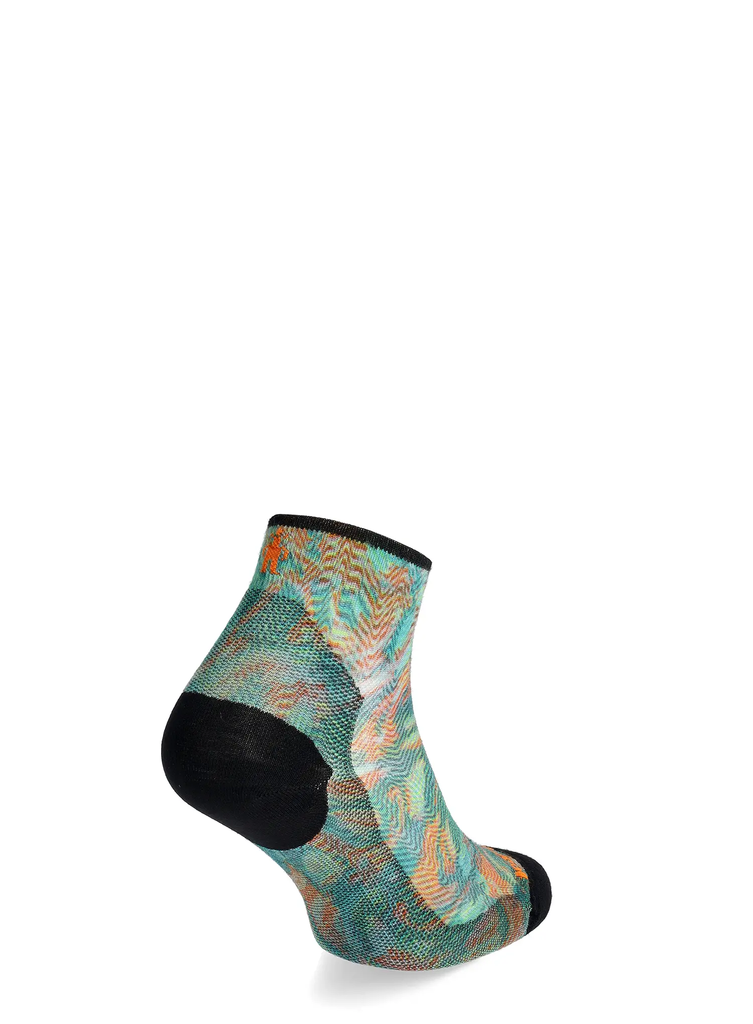 Ženske biciklističke čarape Smartwool Bike Zero Cushion Jungle Music Print Ankle Socks - honey gold